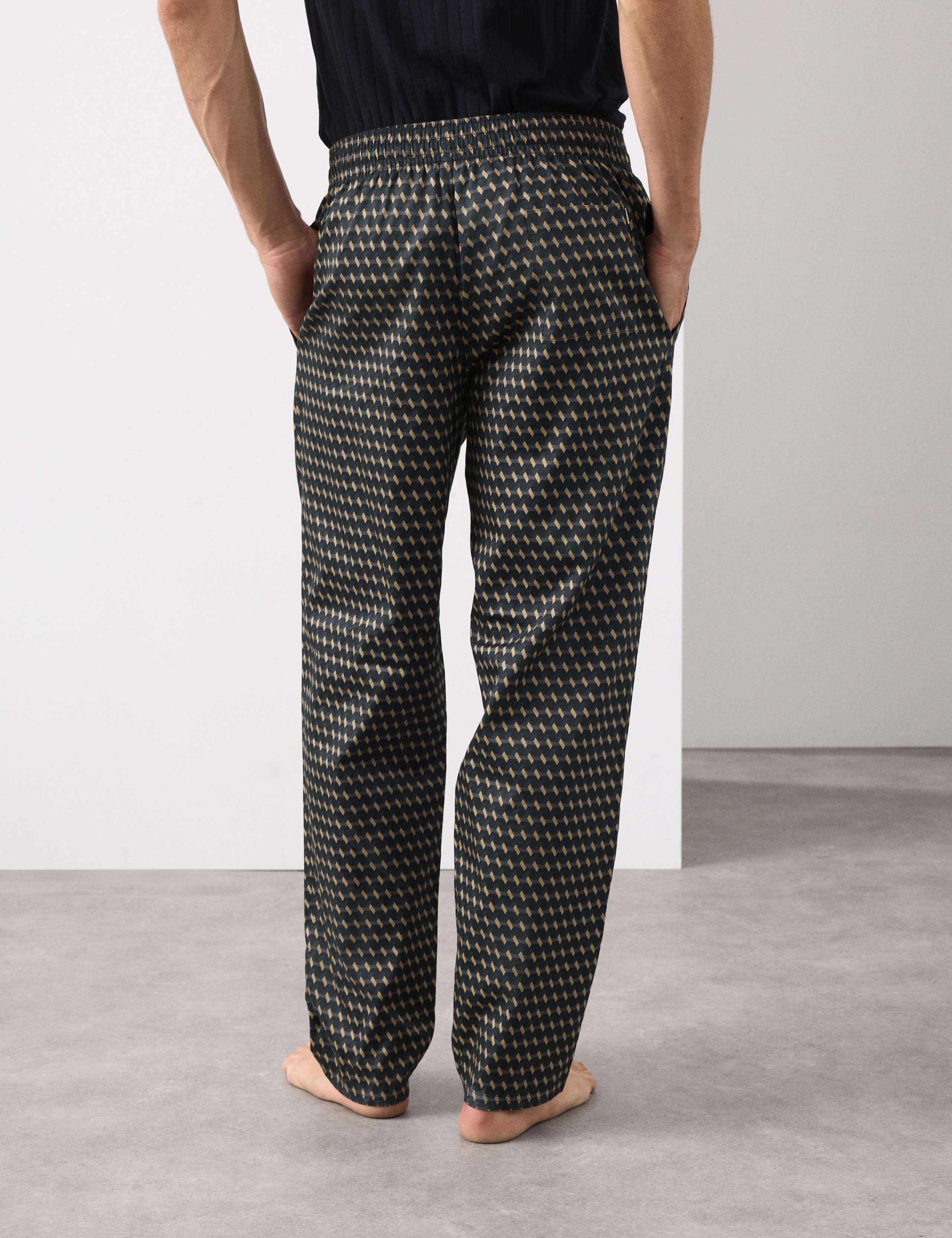 Cotton Rich Geometric Print Pyjama Bottoms 6 of 6