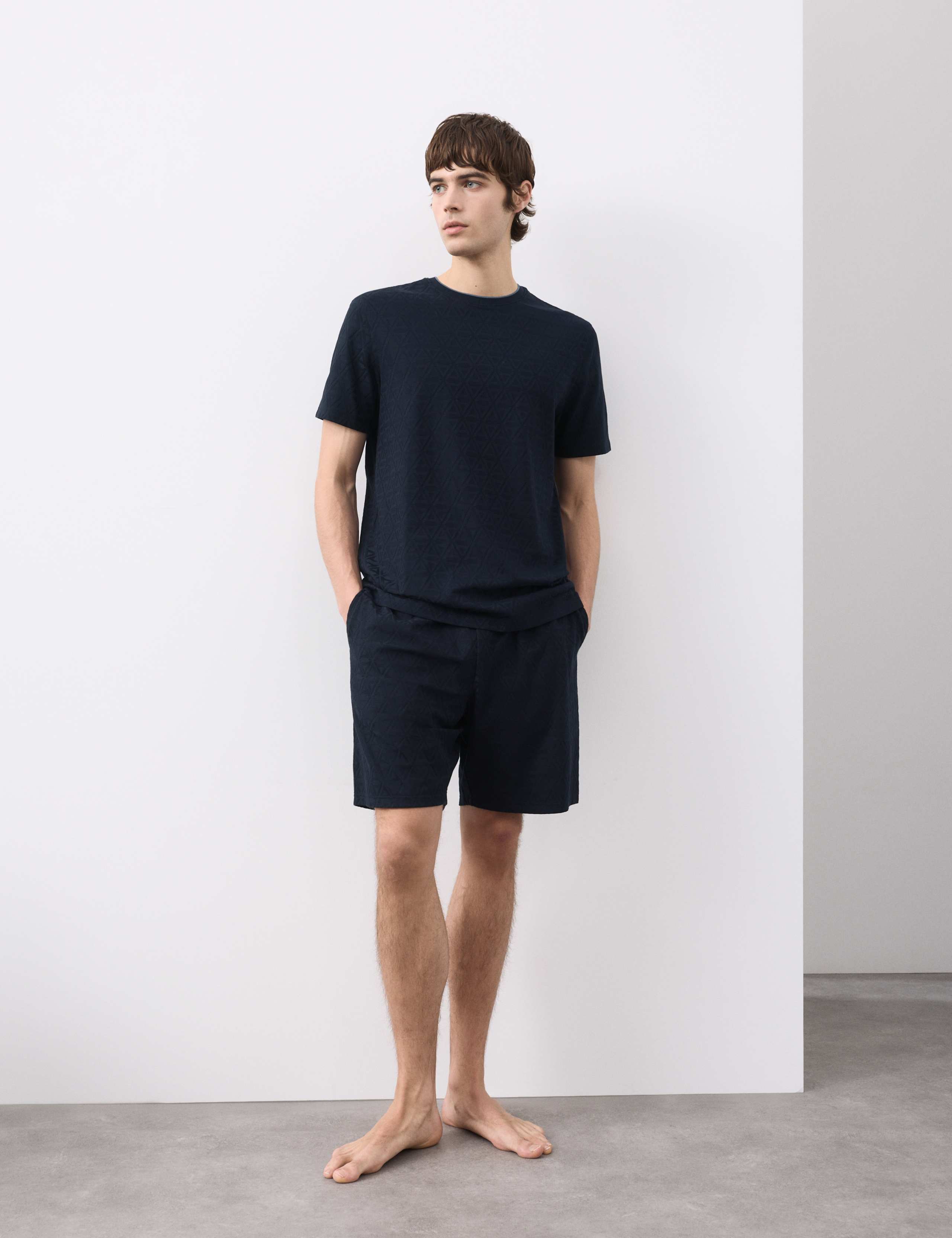 Cotton Rich Jacquard Pyjama Shorts 3 of 6