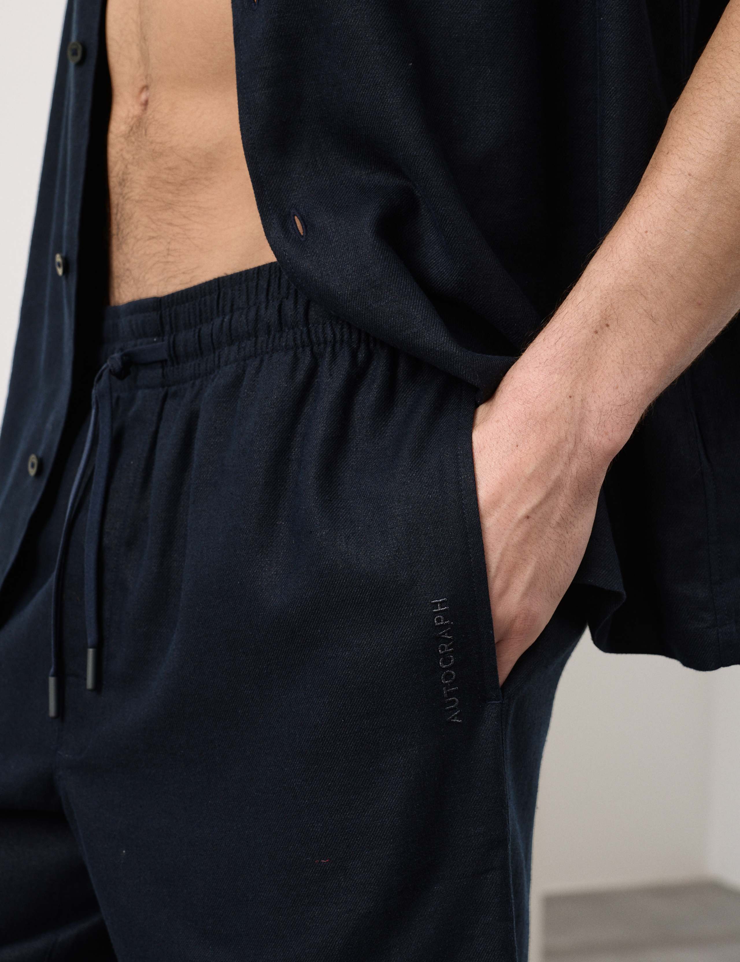 Linen Rich Pyjama Shorts 3 of 6