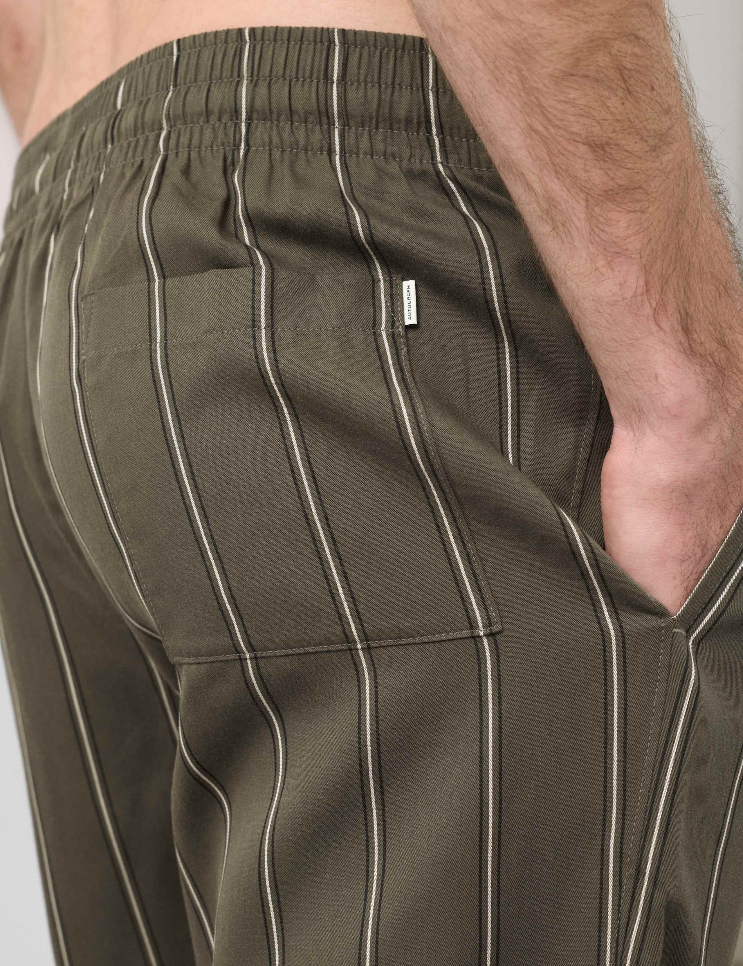 Slim Fit Pure Lyocell Striped Pyjama Bottoms 4 of 5