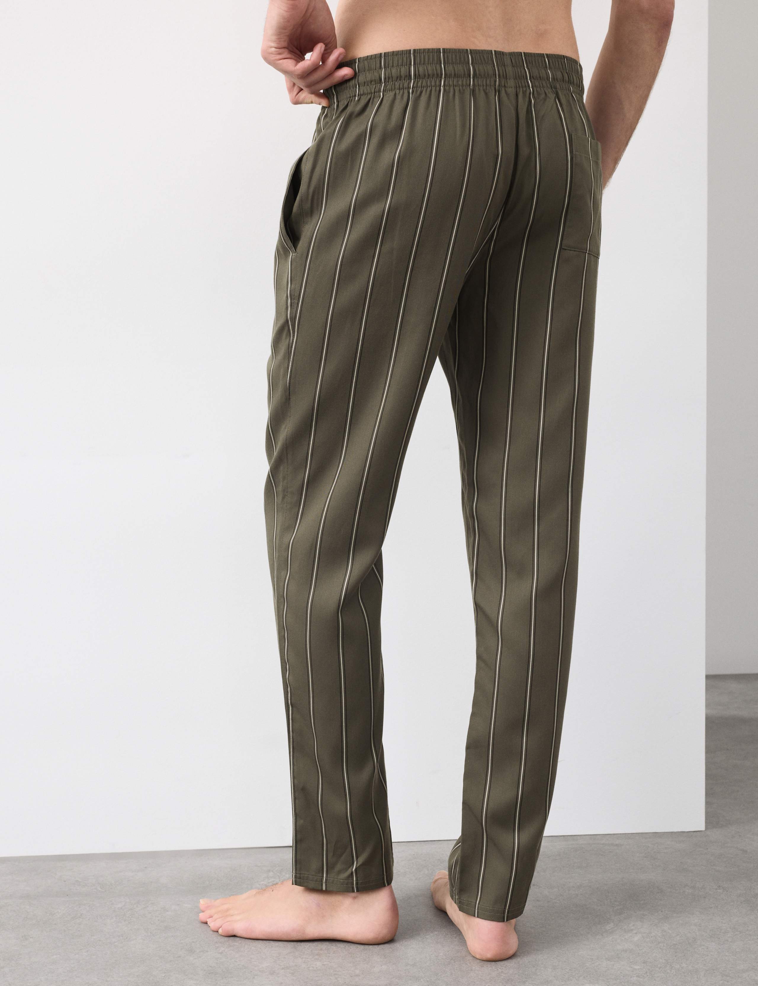 Slim Fit Pure Lyocell Striped Pyjama Bottoms 5 of 5