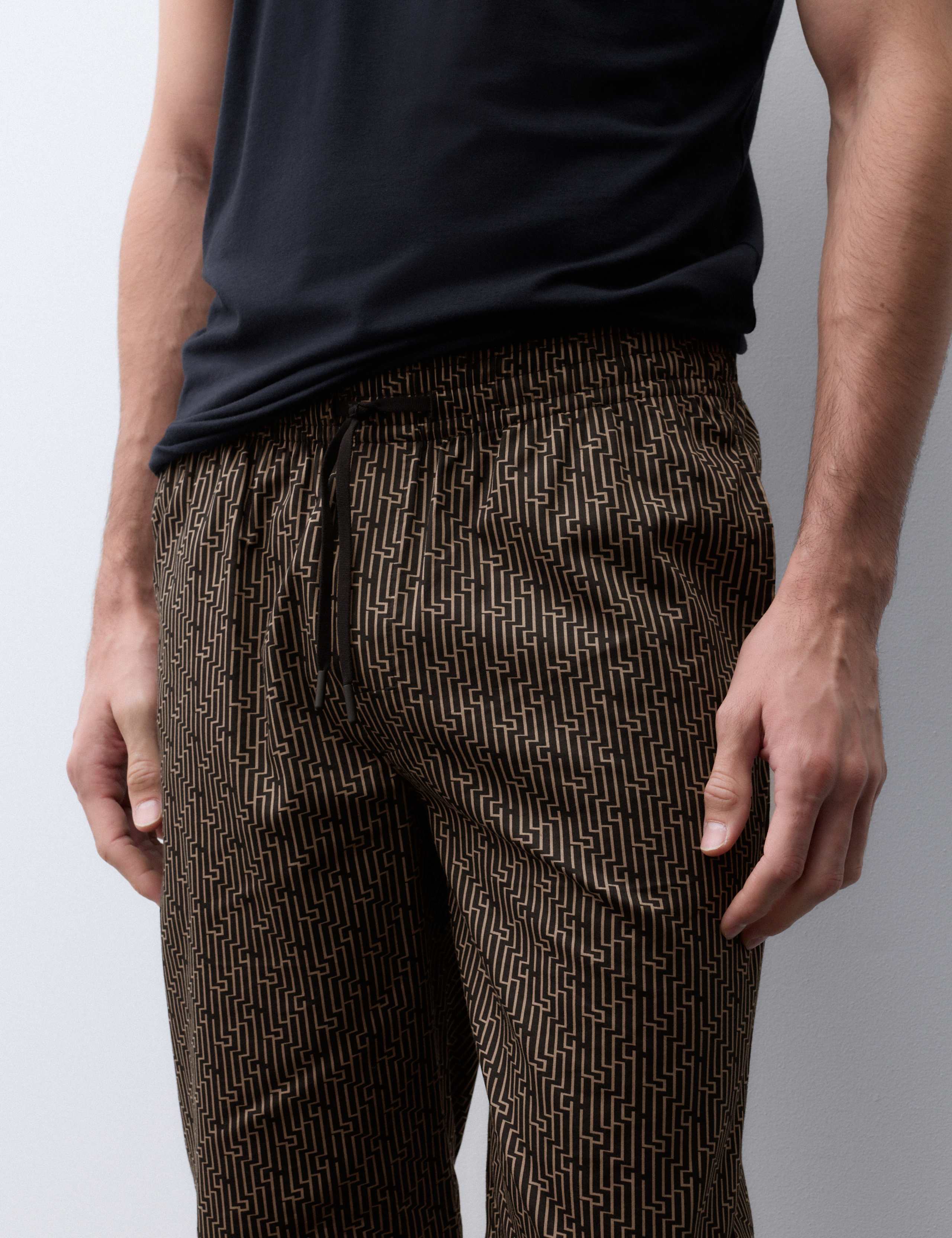 Cotton Rich Geometric Print Pyjama Bottoms 6 of 6