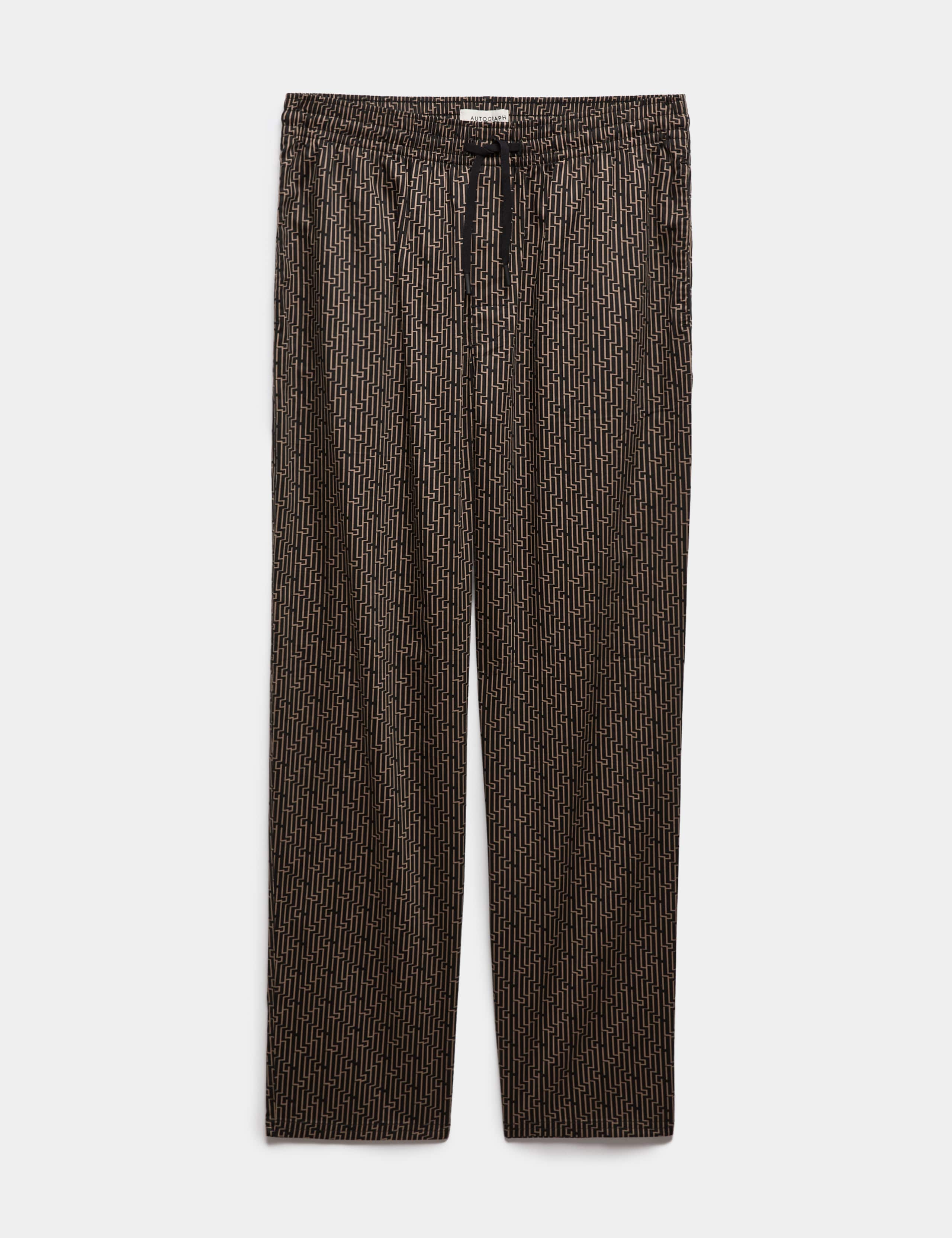 Cotton Rich Geometric Print Elasticated Pyjamas Bottoms 1 of 1
