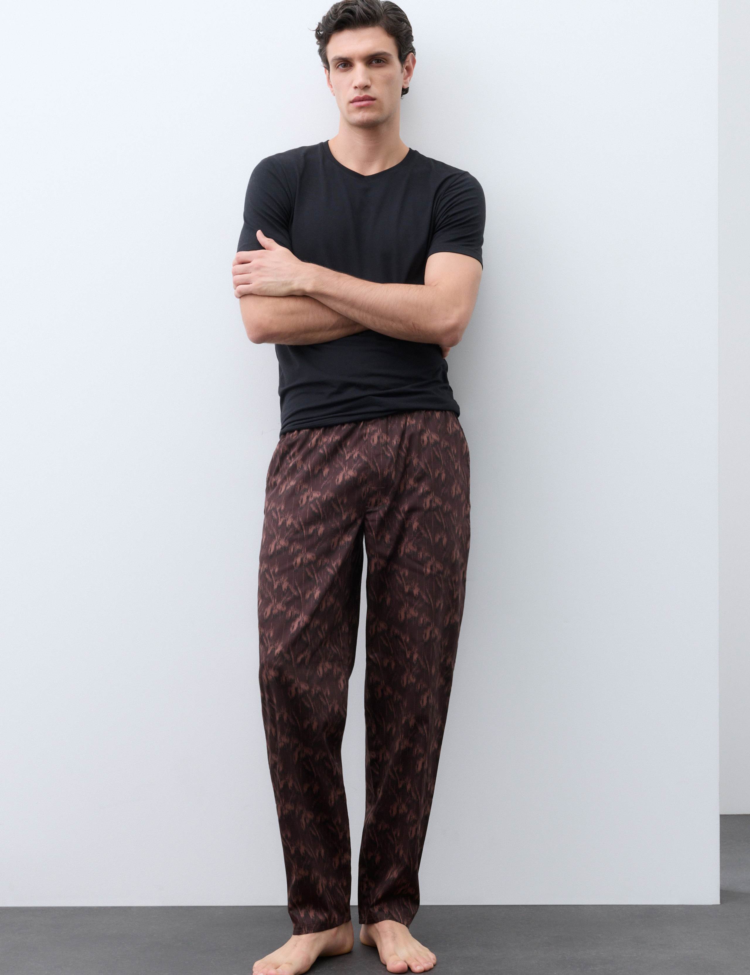 Cotton Rich Patterned Pyjama Bottoms 4 of 6