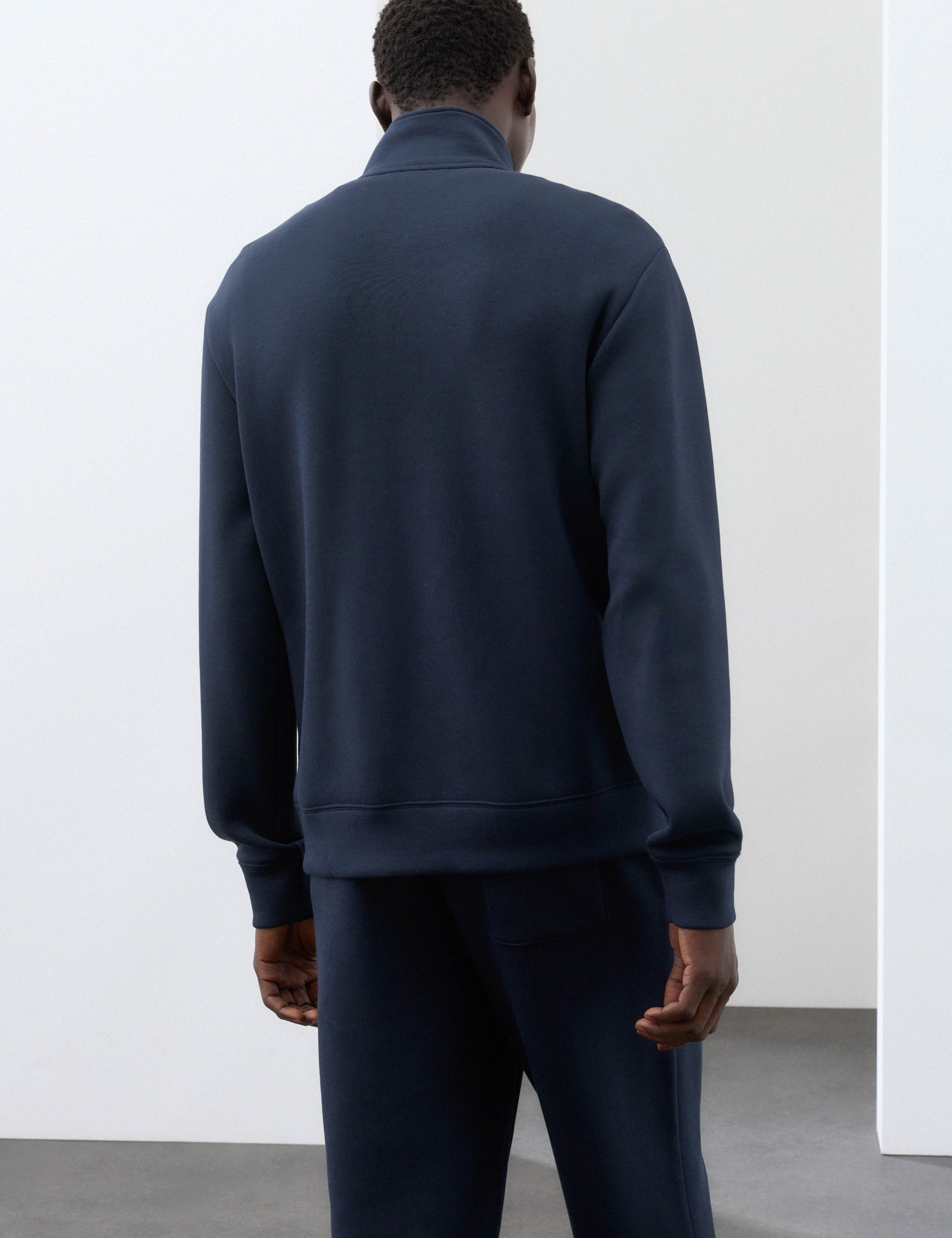 Modal Rich Scuba Half Zip Funnel Neck Top 3 of 7