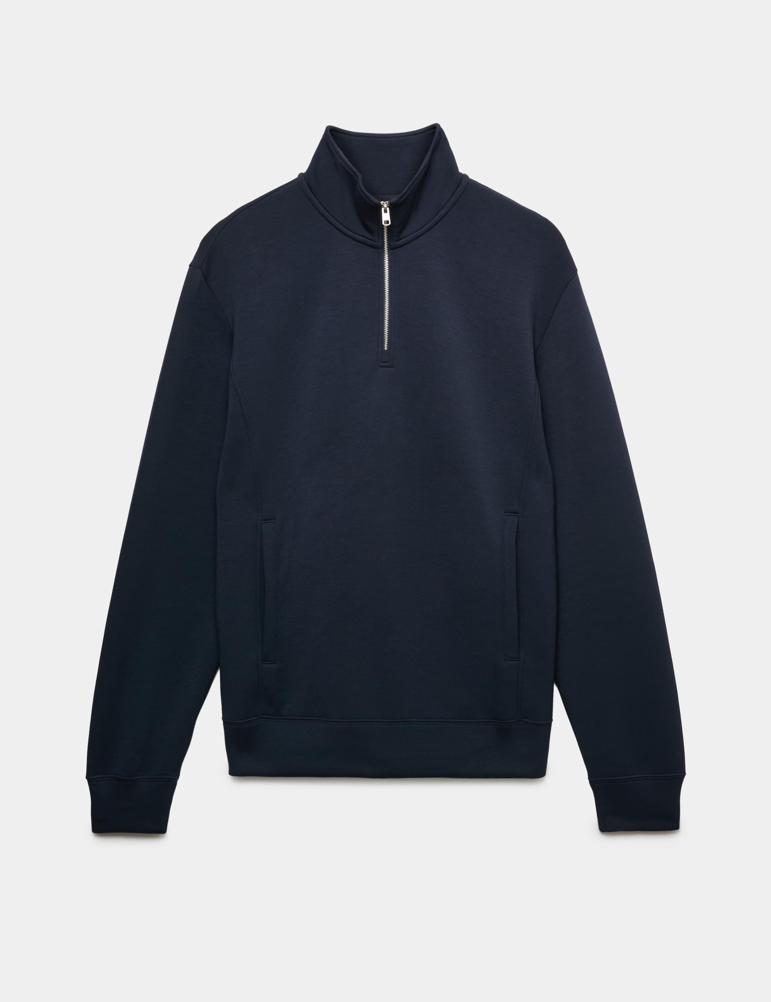 Modal Rich Scuba Half Zip Funnel Neck Top 2 of 7