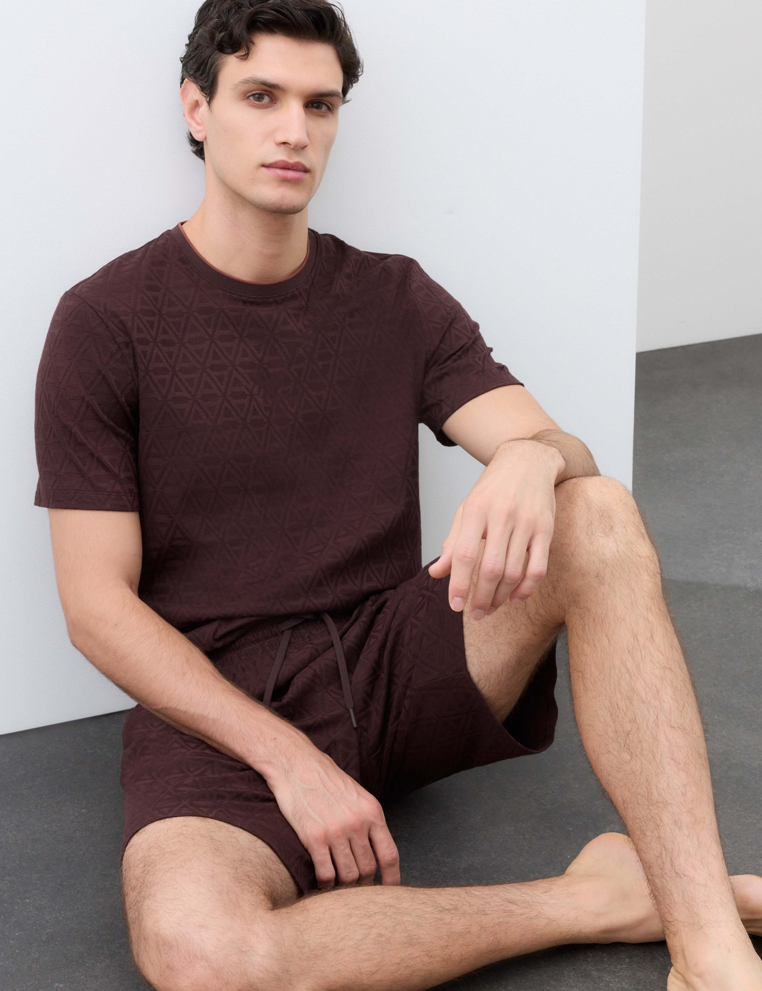 Cotton Rich Jacquard Pyjama Shorts 5 of 7