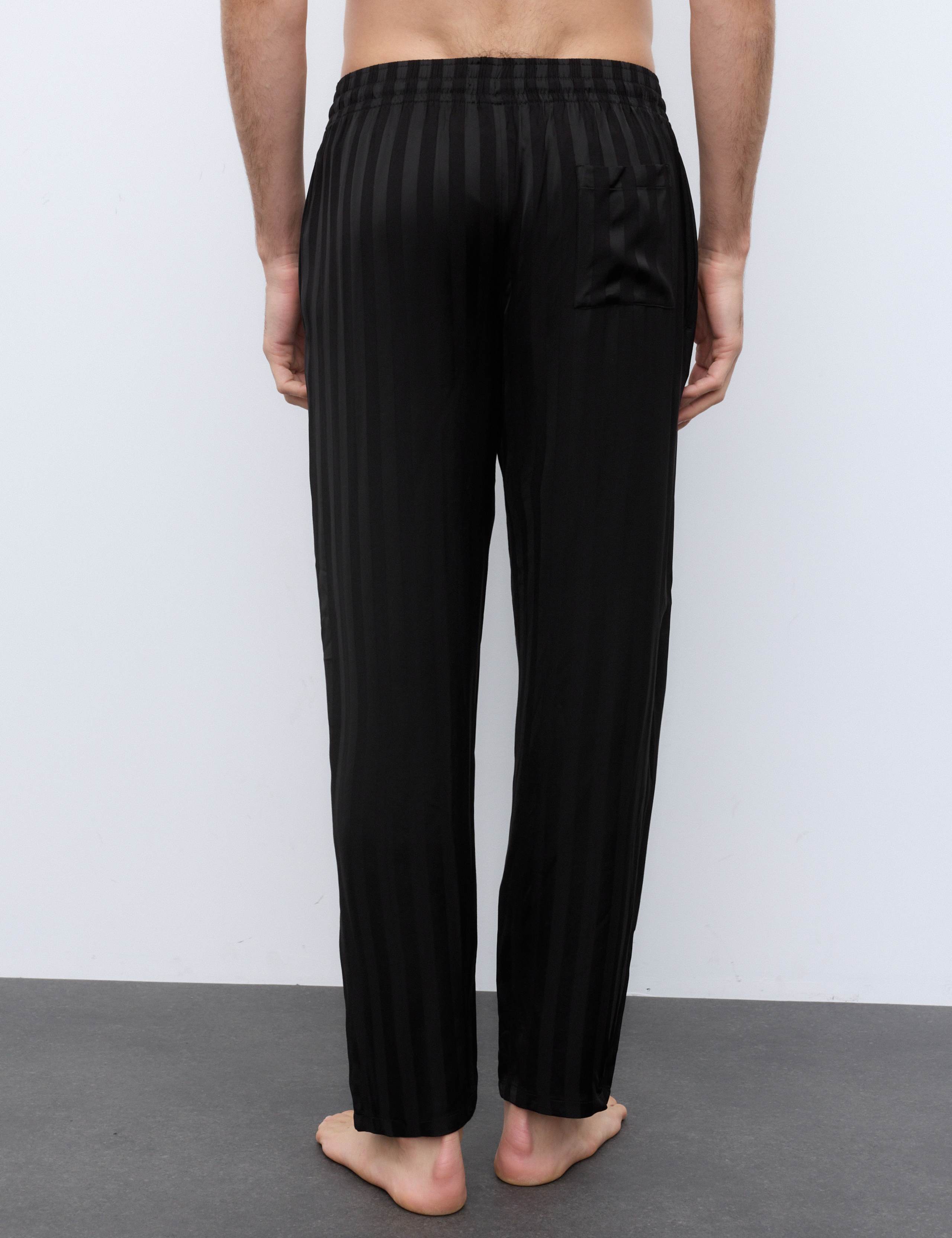 Satin Striped Woven Pyjama Bottoms 3 of 7