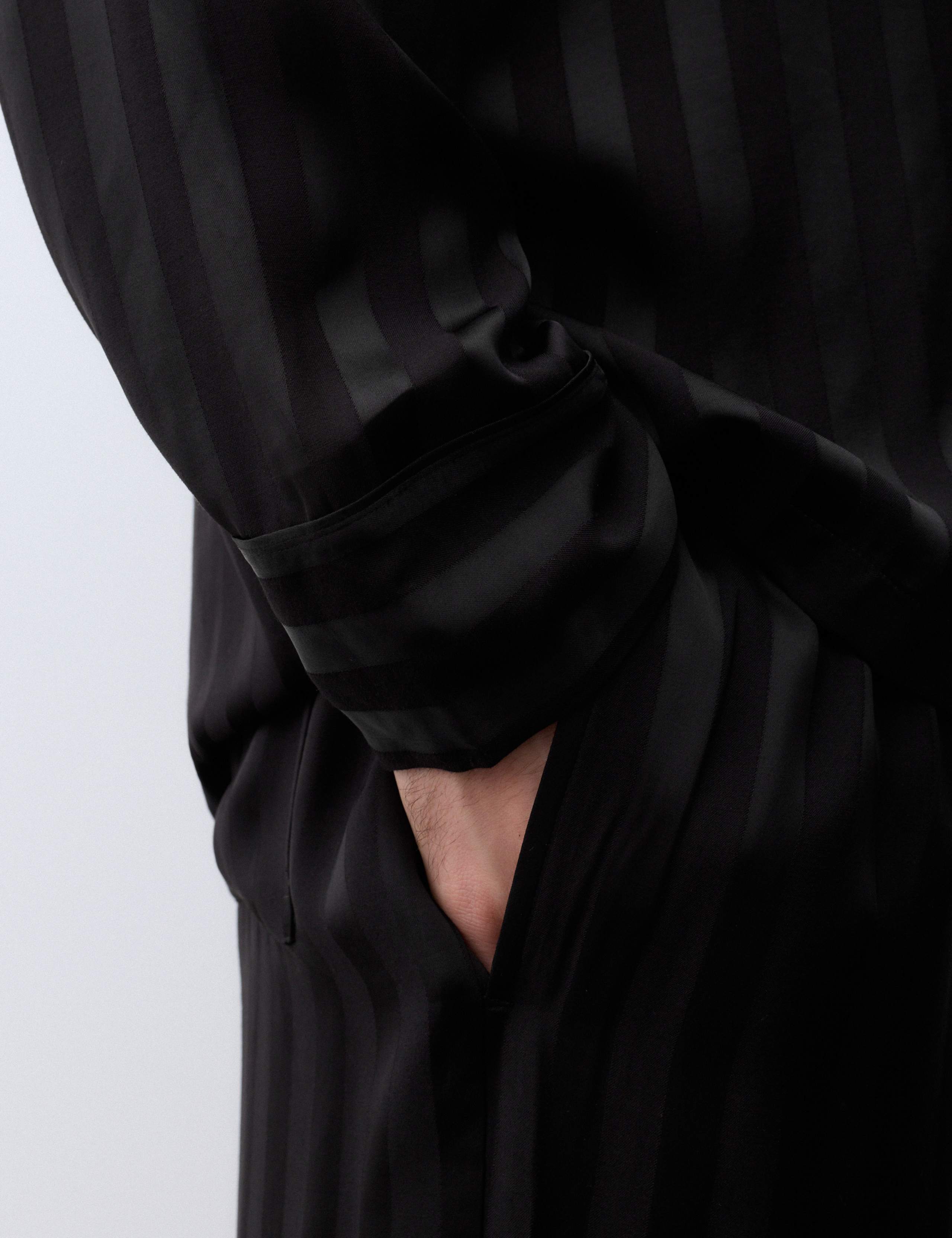 Satin Striped Woven Pyjama Top 7 of 8