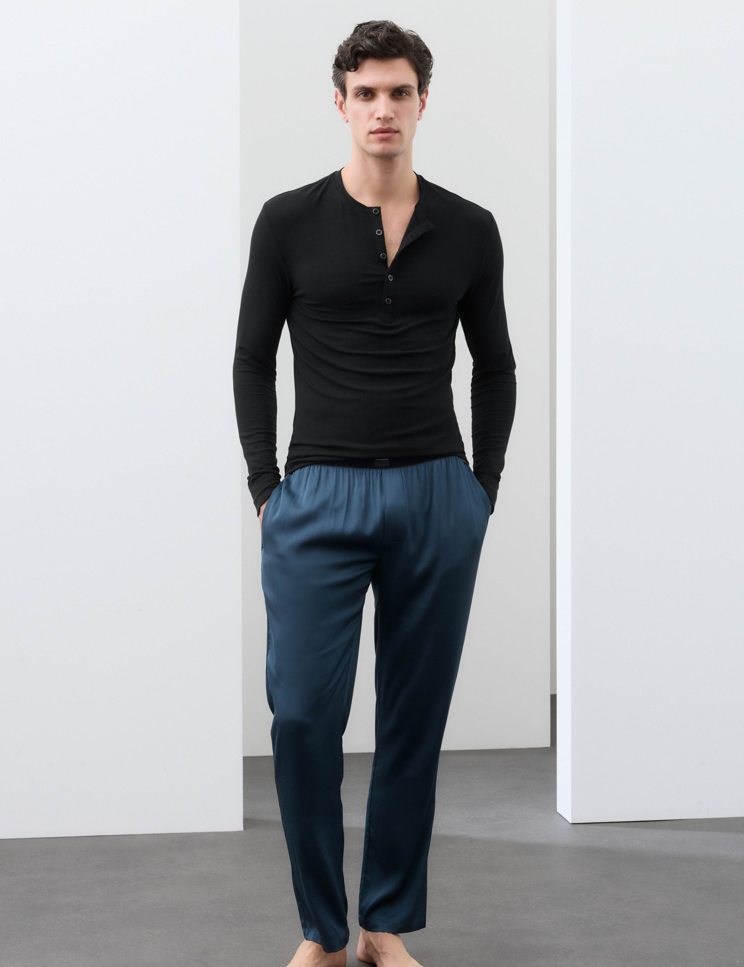 Cotton Modal Blend Textured Henley 5 of 6