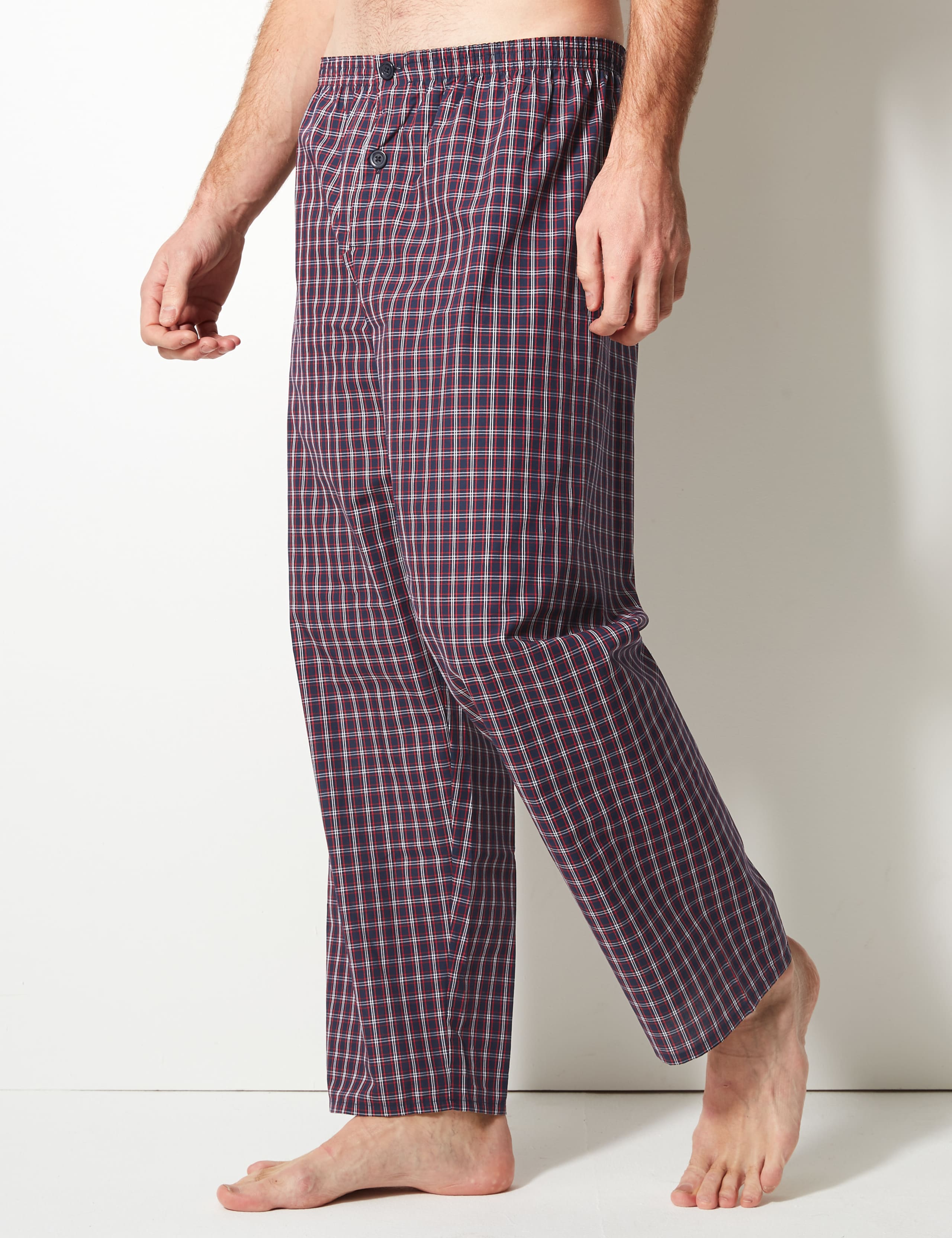 Cotton Blend Checked Pyjama Set 3 of 3