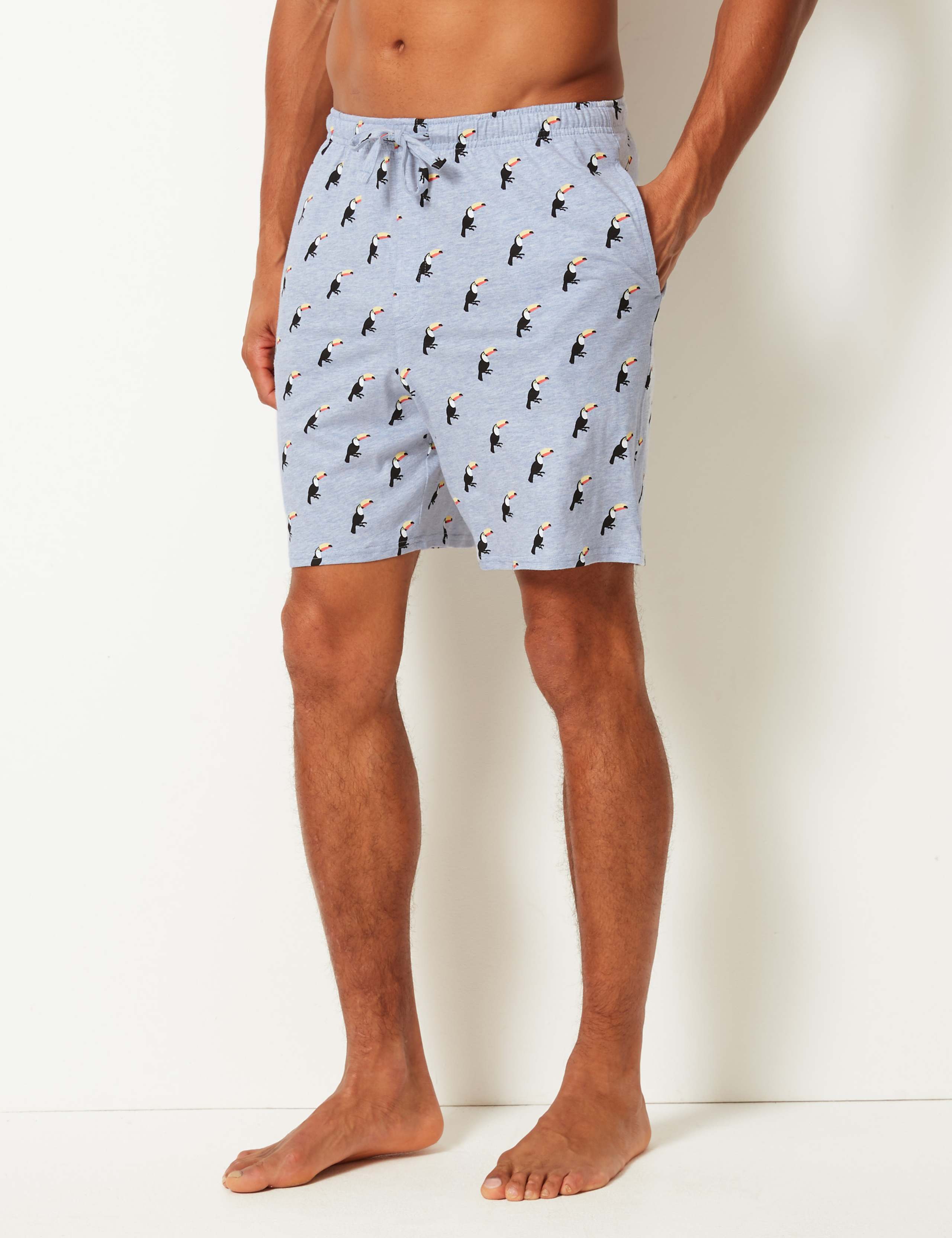 Pure Cotton Toucan Print Pyjama Shorts Set 4 of 5
