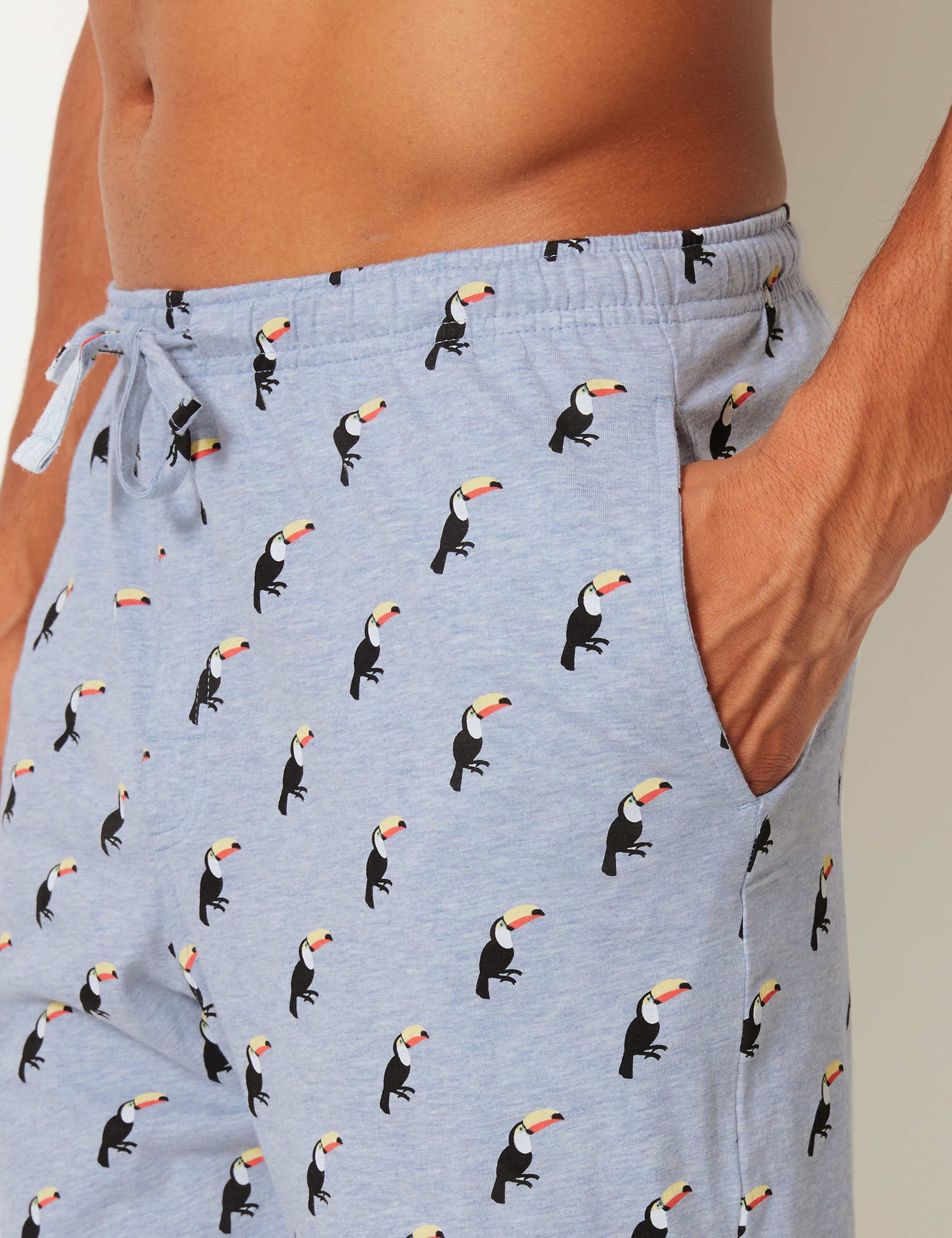Pure Cotton Toucan Print Pyjama Shorts Set 5 of 5