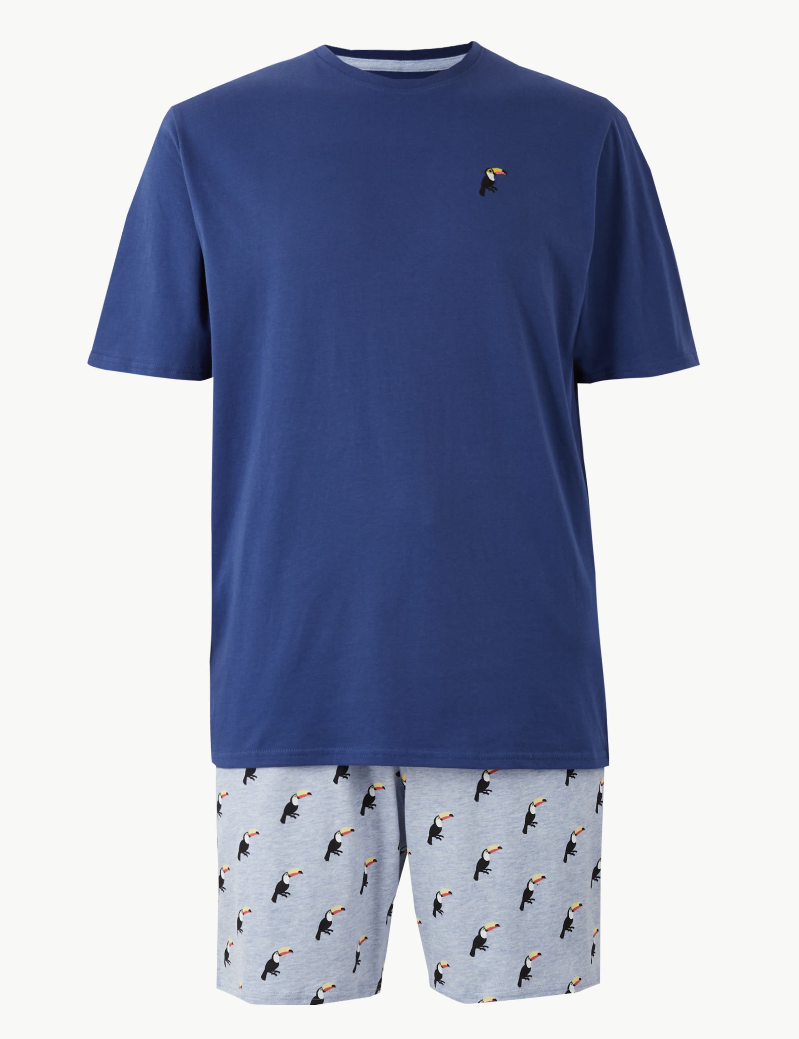 Pure Cotton Toucan Print Pyjama Shorts Set 2 of 5