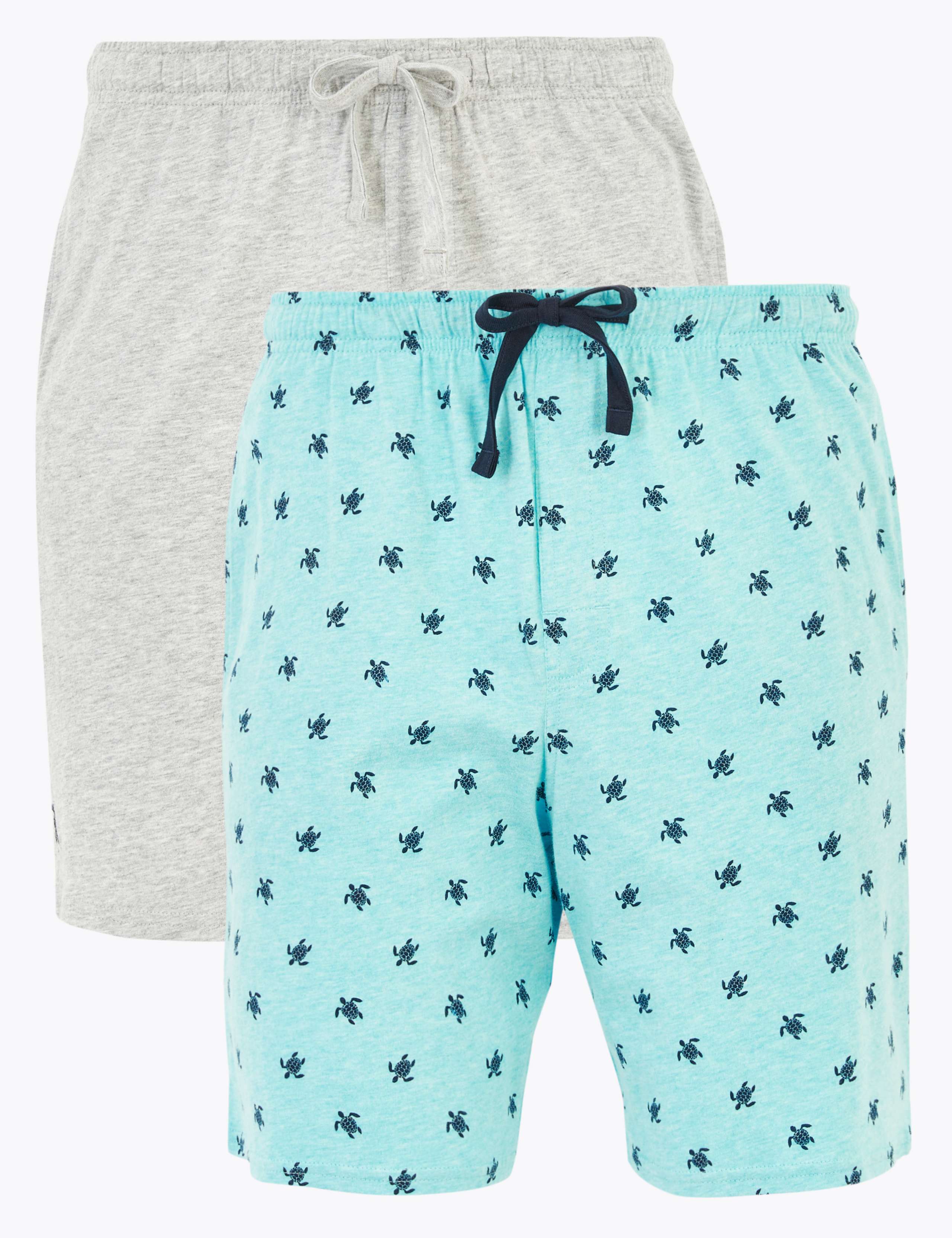 2 Pack Pure Cotton Pyjama Shorts 1 of 5