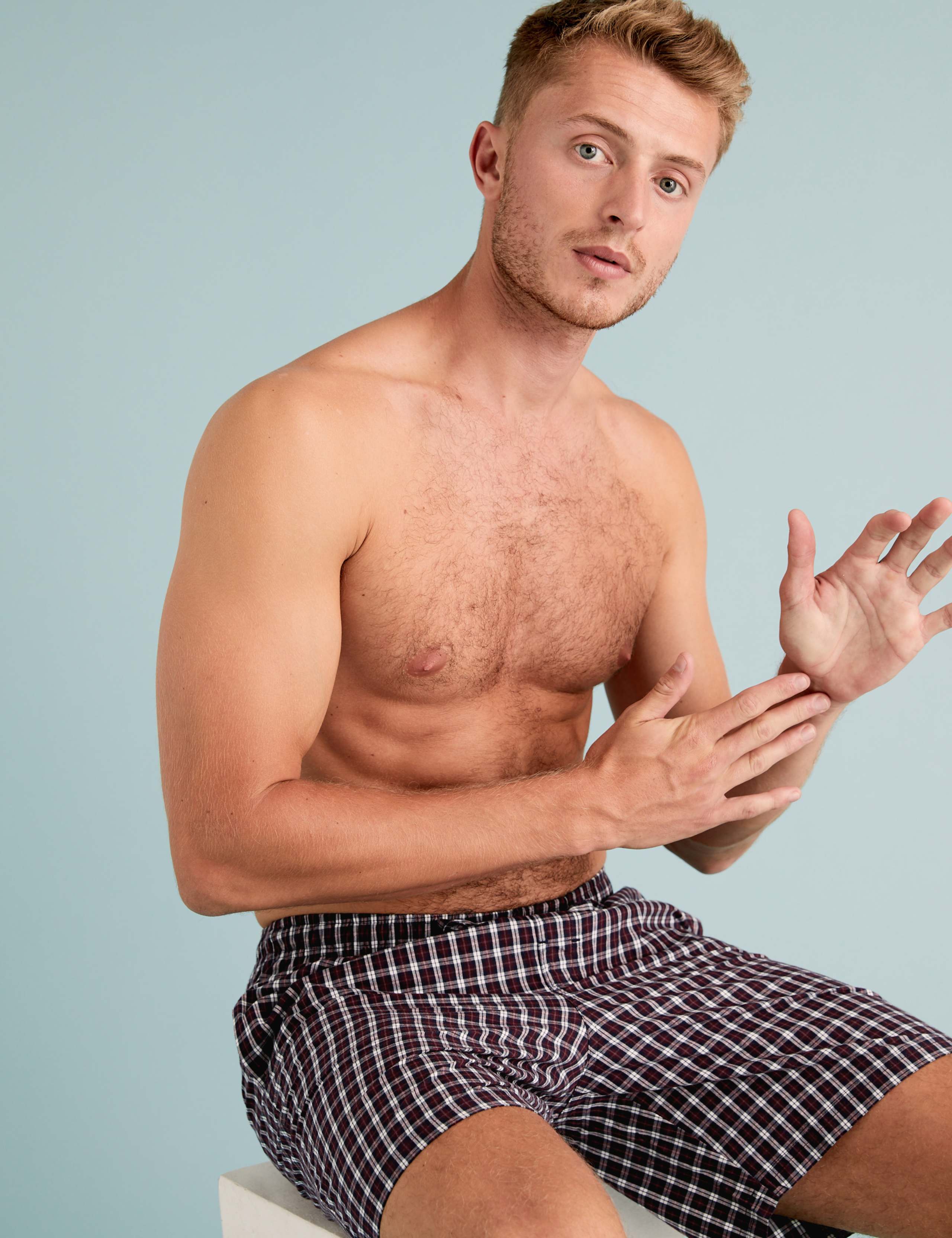 2 Pack Pure Cotton Checked Pyjama Shorts 1 of 5