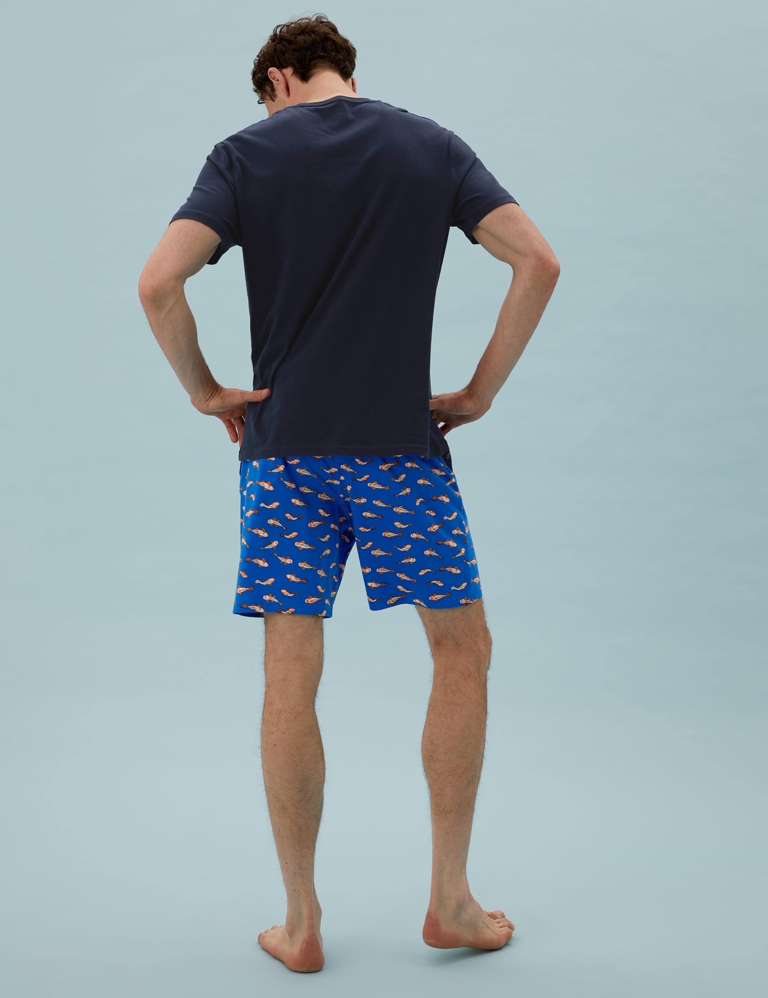 Pure Cotton Goldfish Print Pyjama Set 4 of 5