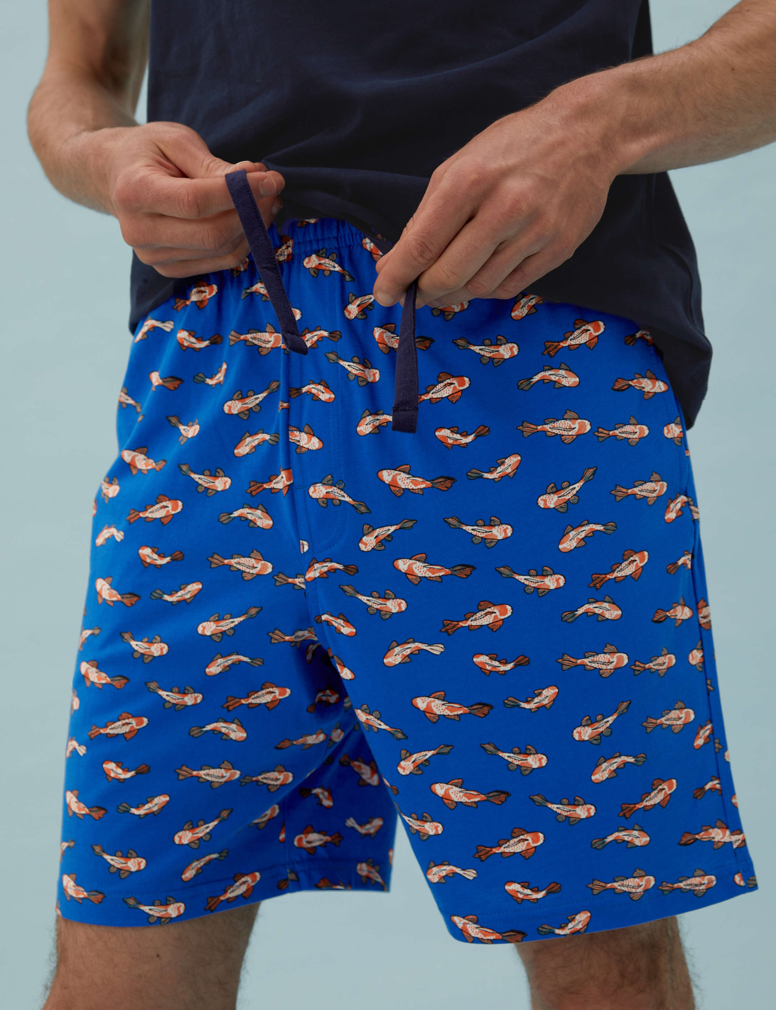 Pure Cotton Goldfish Print Pyjama Set 5 of 5