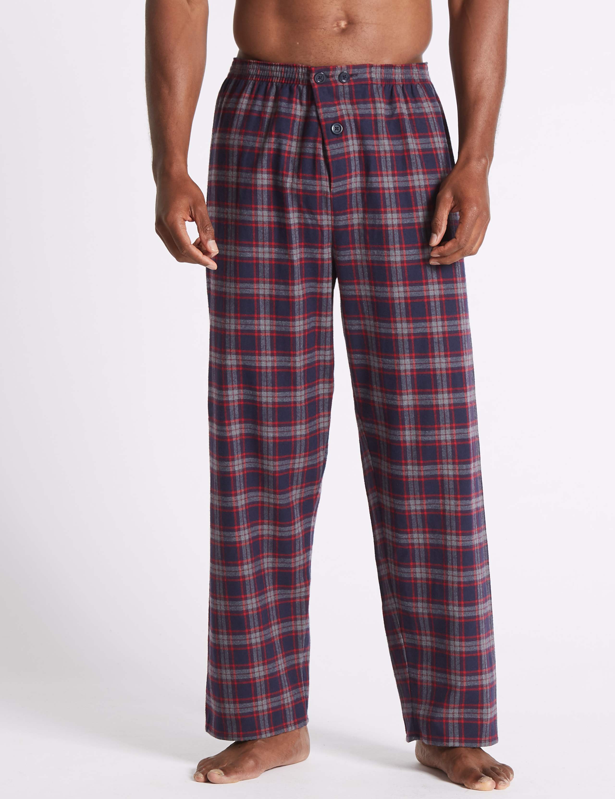Pure Brushed Cotton Checked Pyjama Set 4 of 5
