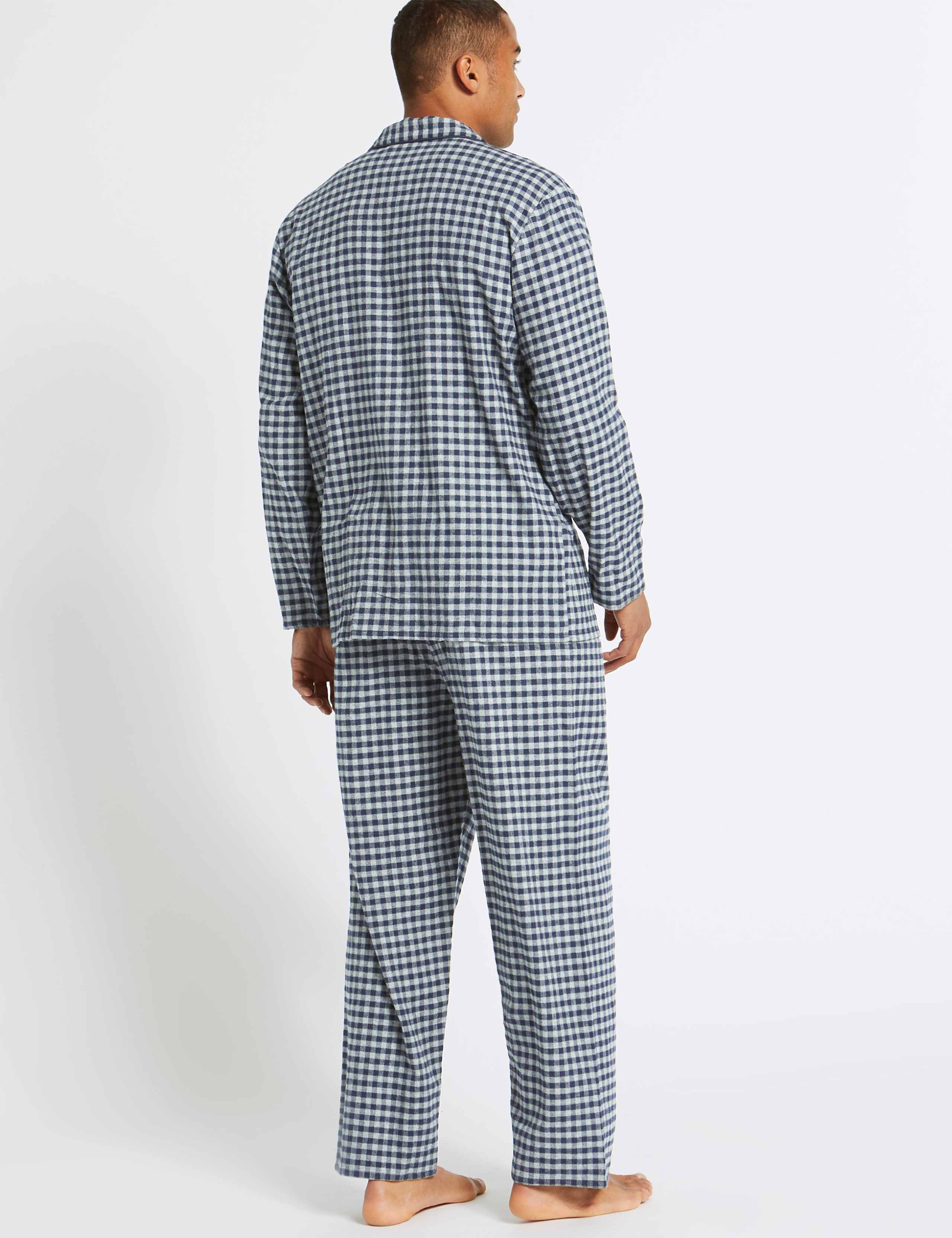 Big & Tall Brushed Cotton Checked Pyjama Set 3 of 4