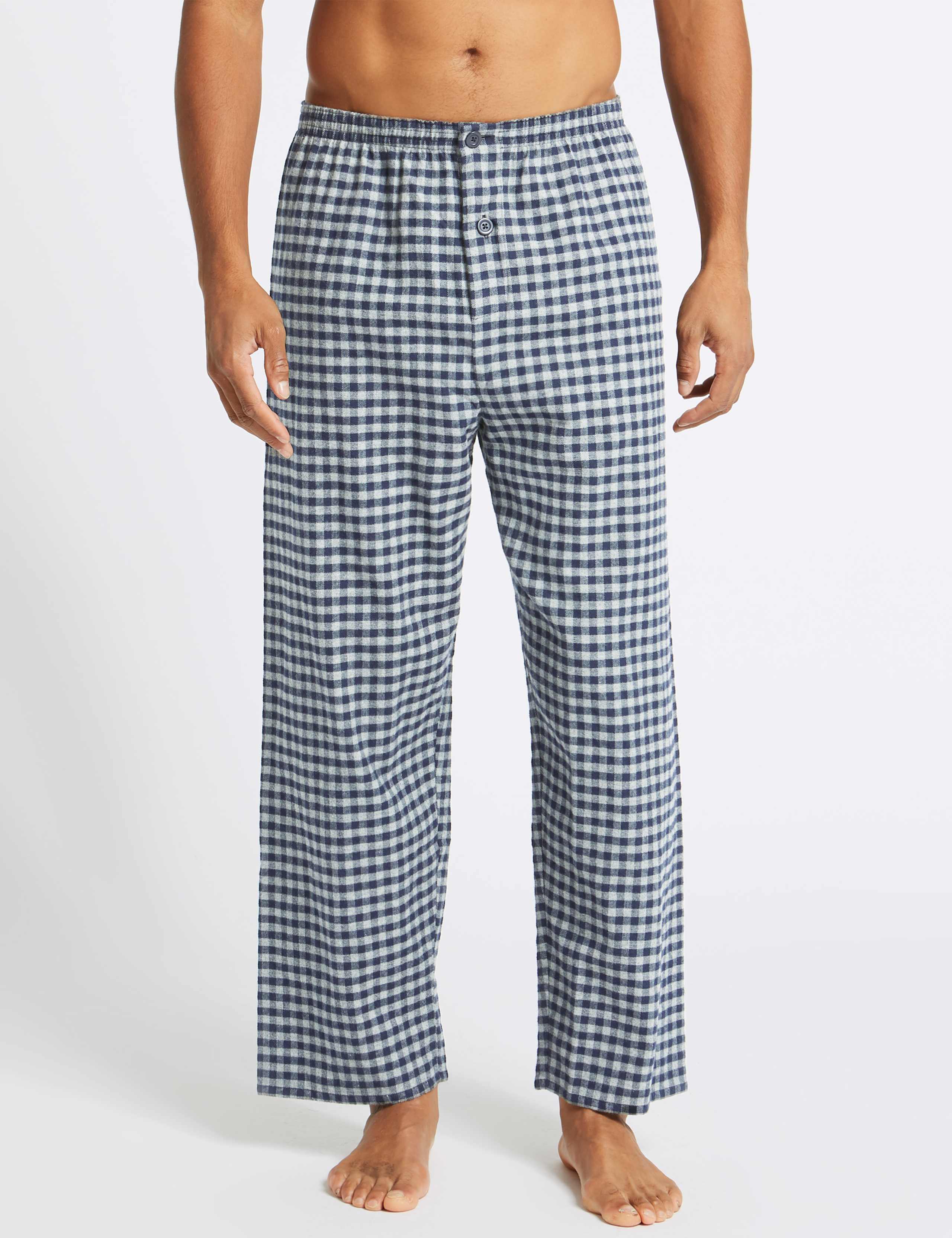 Big & Tall Brushed Cotton Checked Pyjama Set 4 of 4