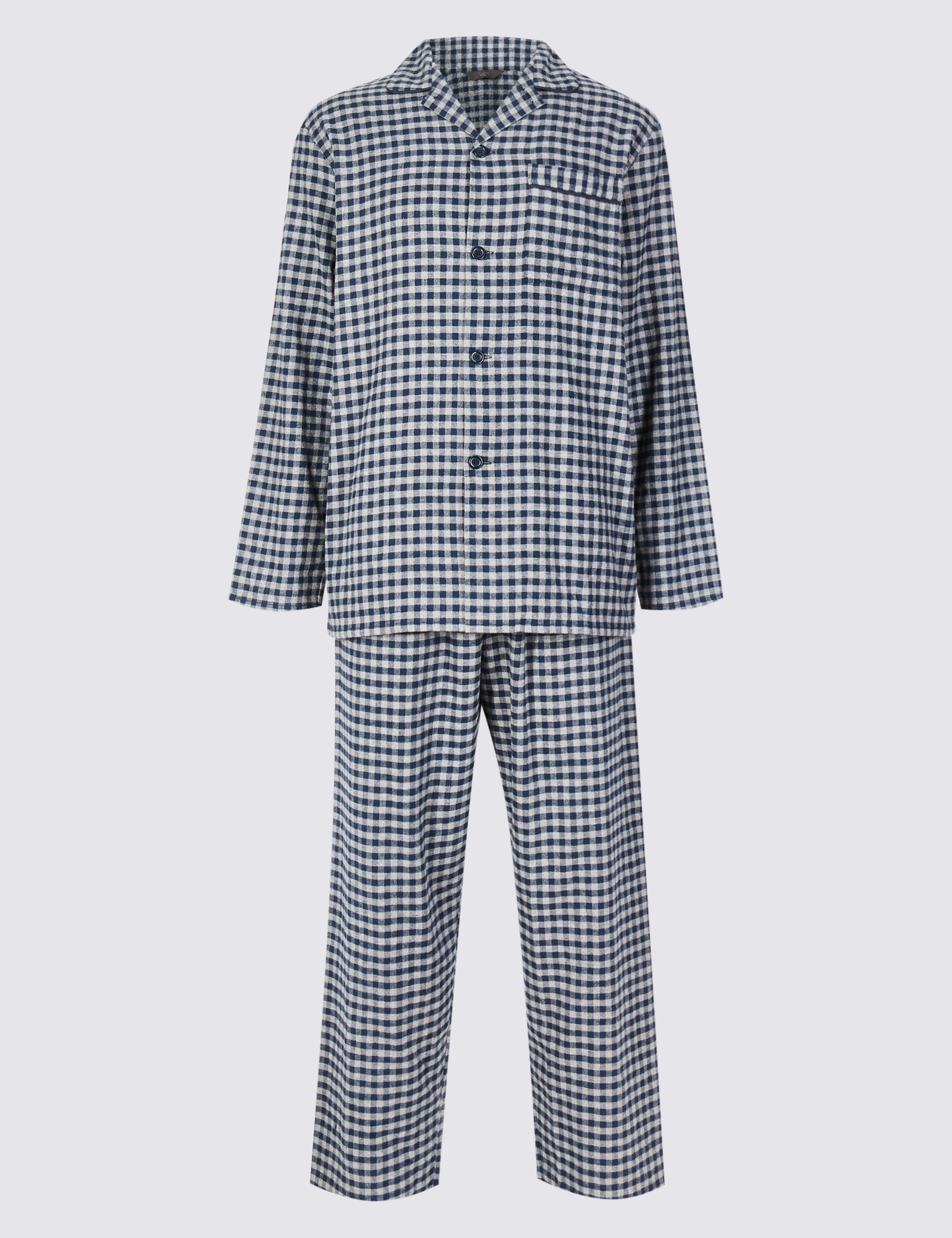 Big & Tall Brushed Cotton Checked Pyjama Set 2 of 4