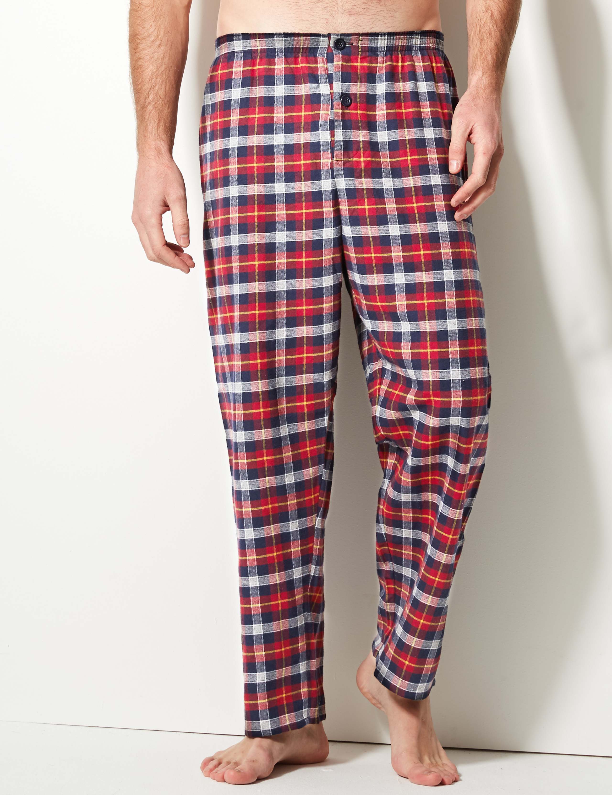 Brushed Cotton Checked Pyjama Set 4 of 4