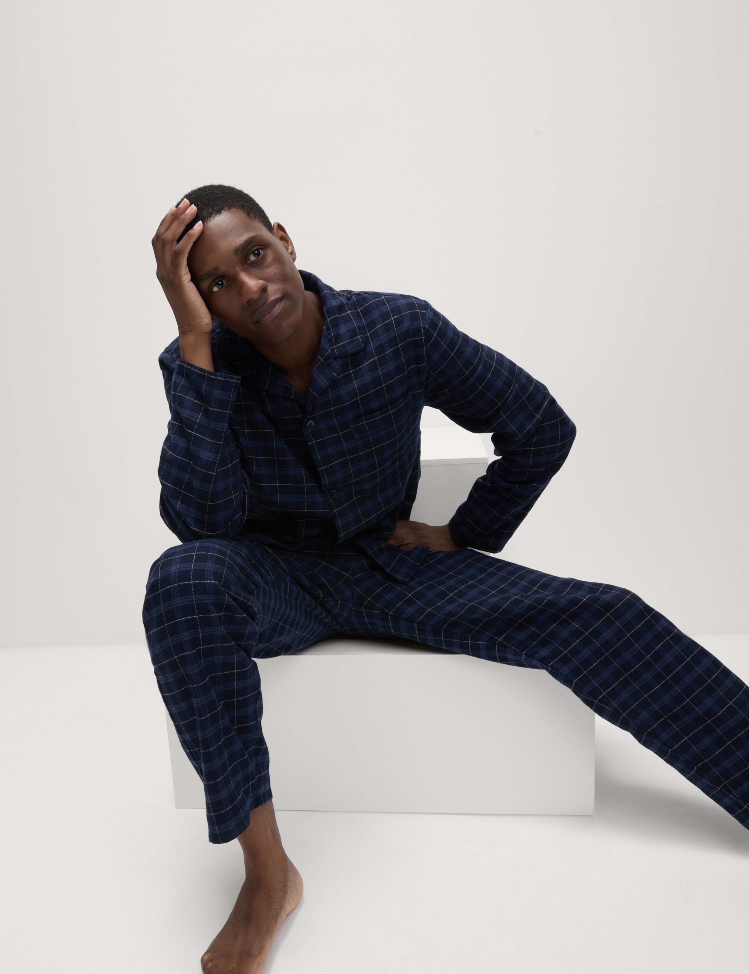 Brushed Cotton Checked Pyjama Set 4 of 6