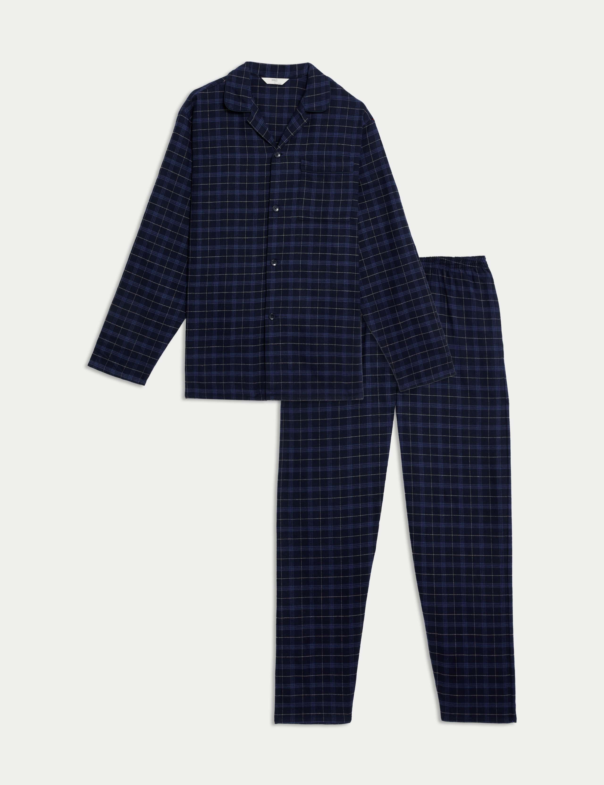 Brushed Cotton Checked Pyjama Set 2 of 6