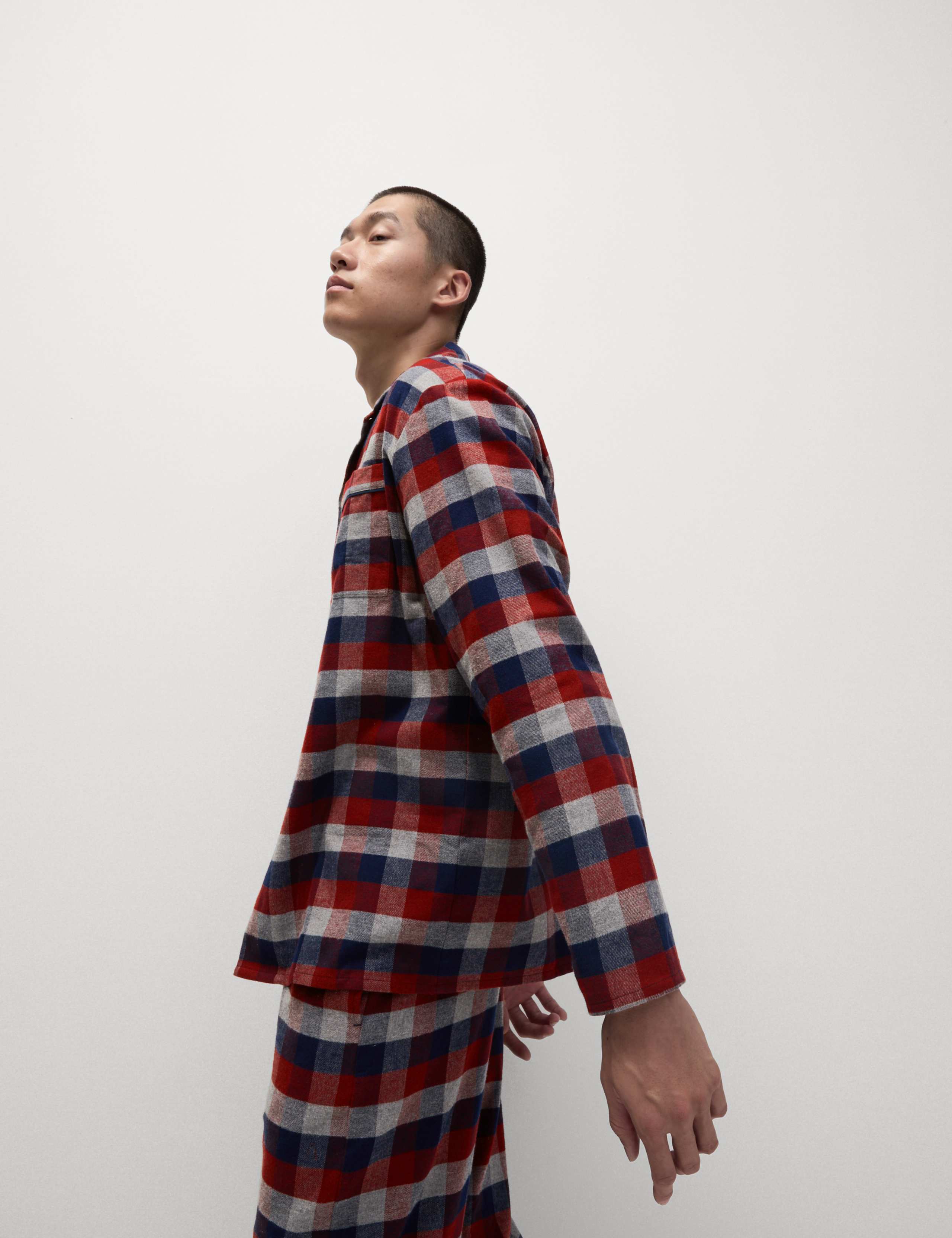 Brushed Cotton Checked Pyjama Set 7 of 8