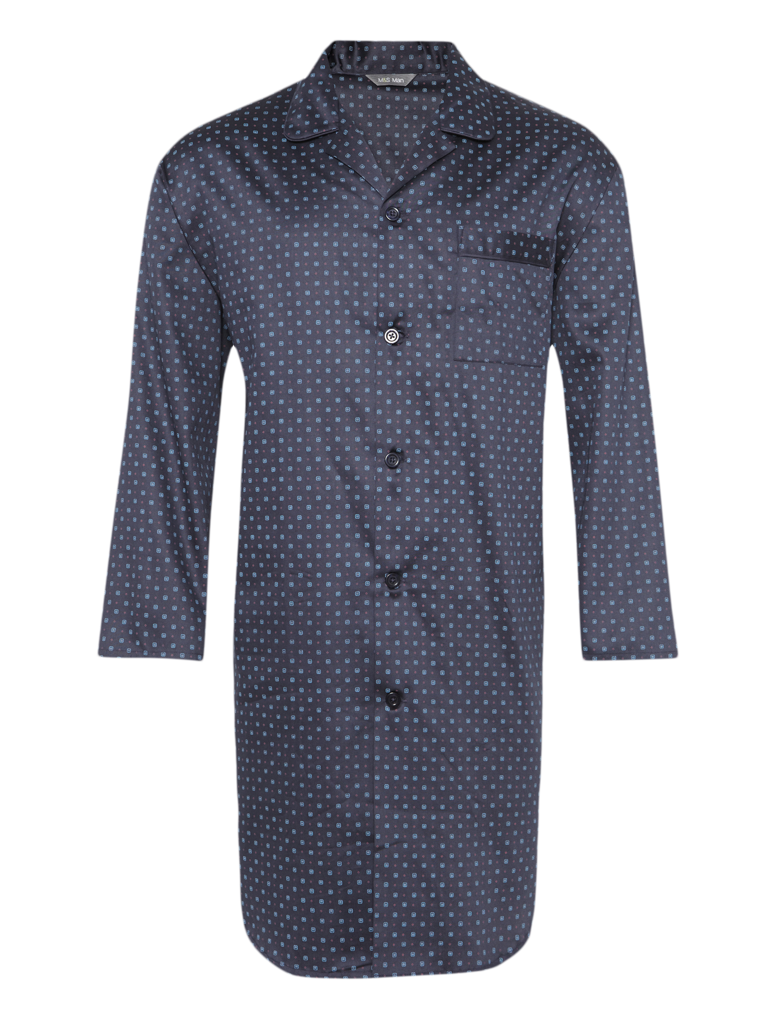 Pure Cotton Long Sleeve Spot Nightshirt 2 of 6