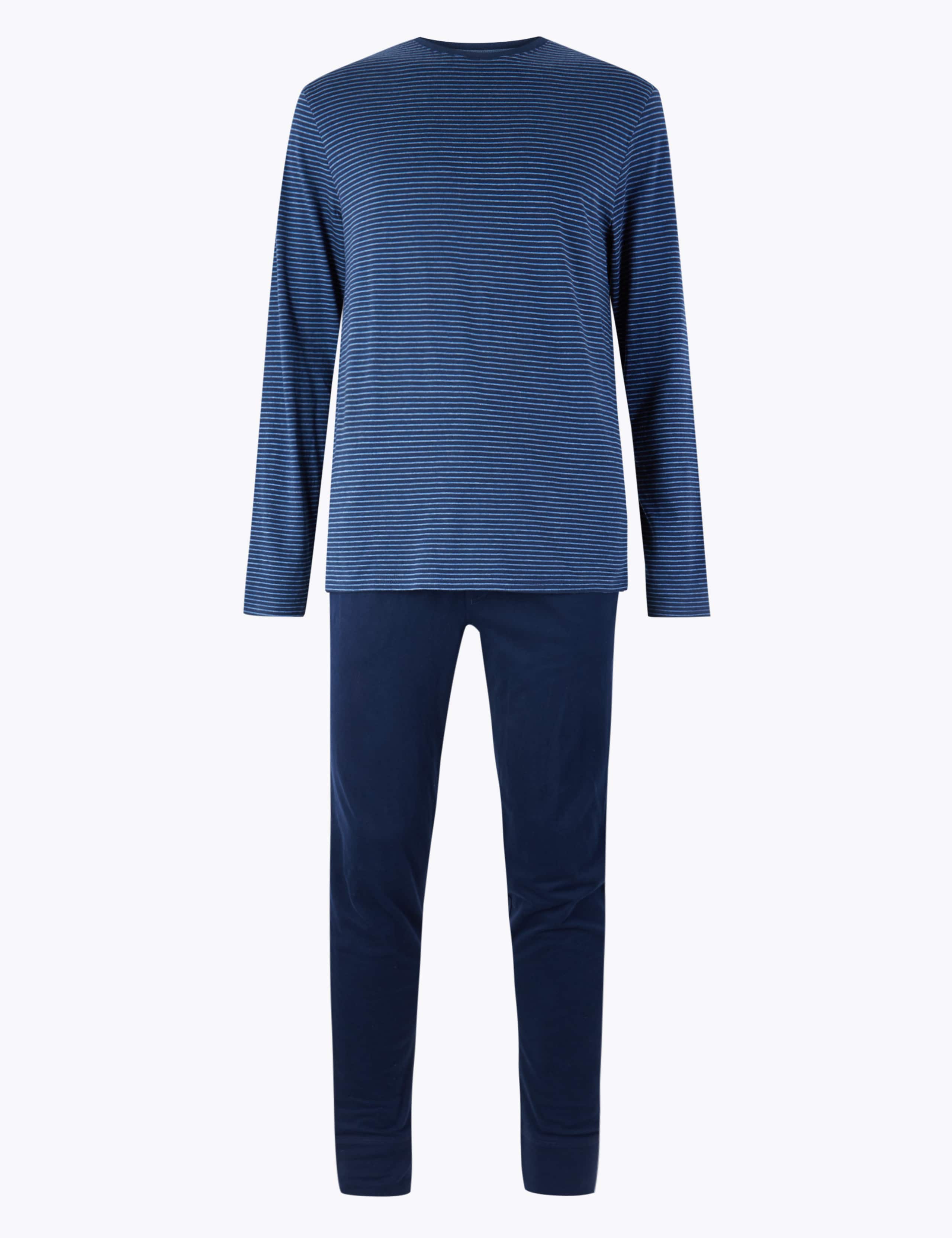 Pure Cotton Striped Pyjama Set 2 of 4