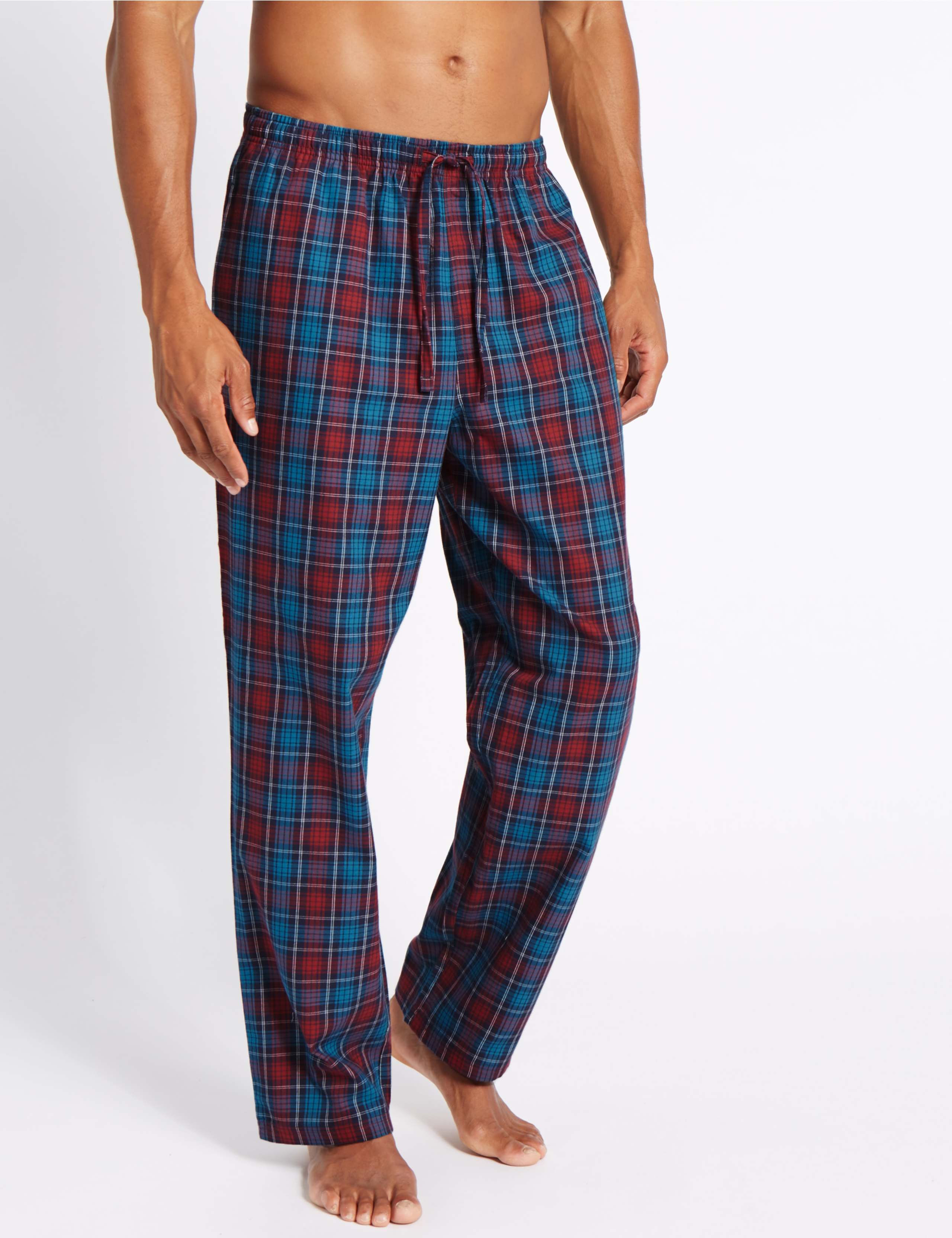 Pure Cotton Checked Pyjama Set 4 of 7
