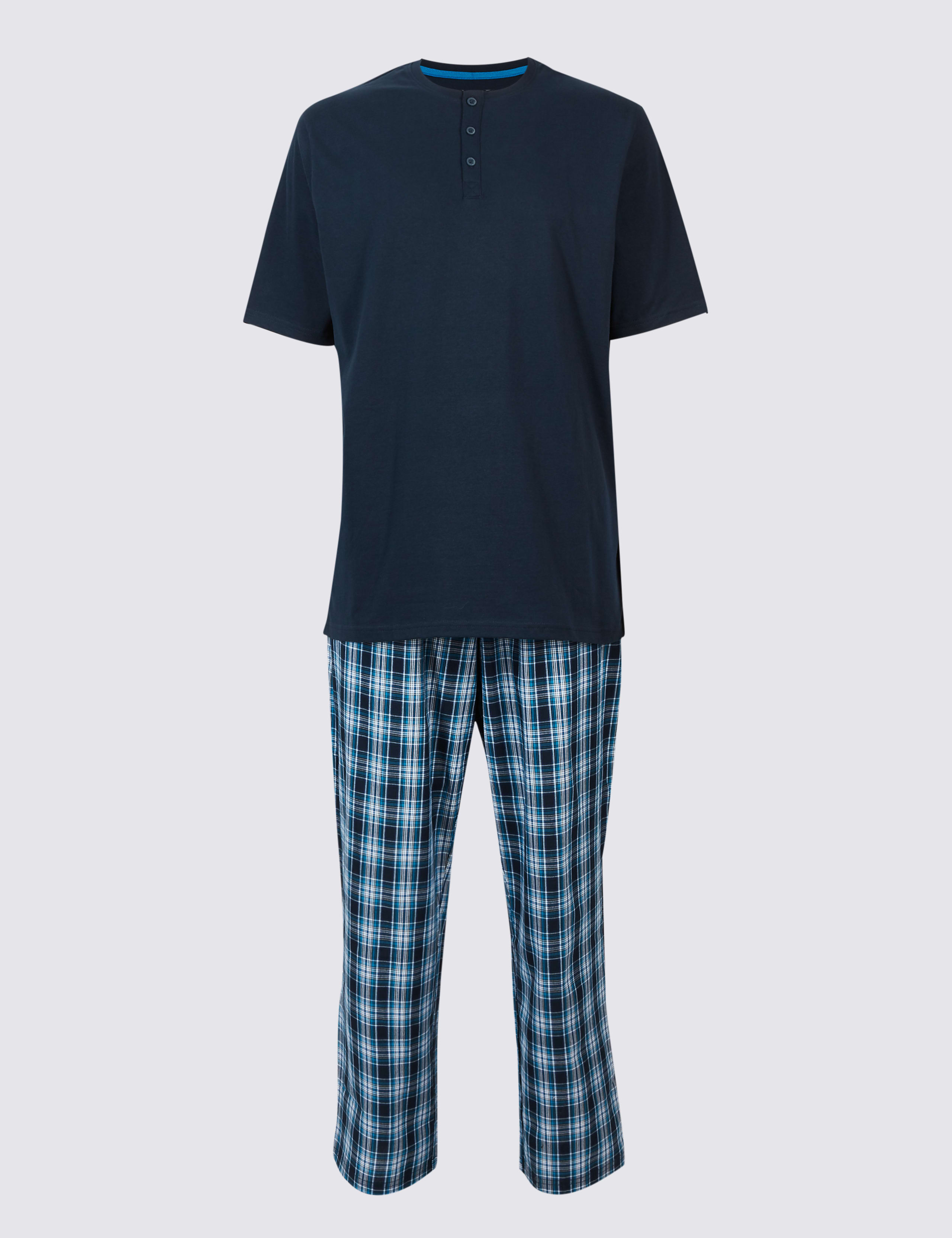 Pure Cotton Checked Pyjama Set 1 of 1