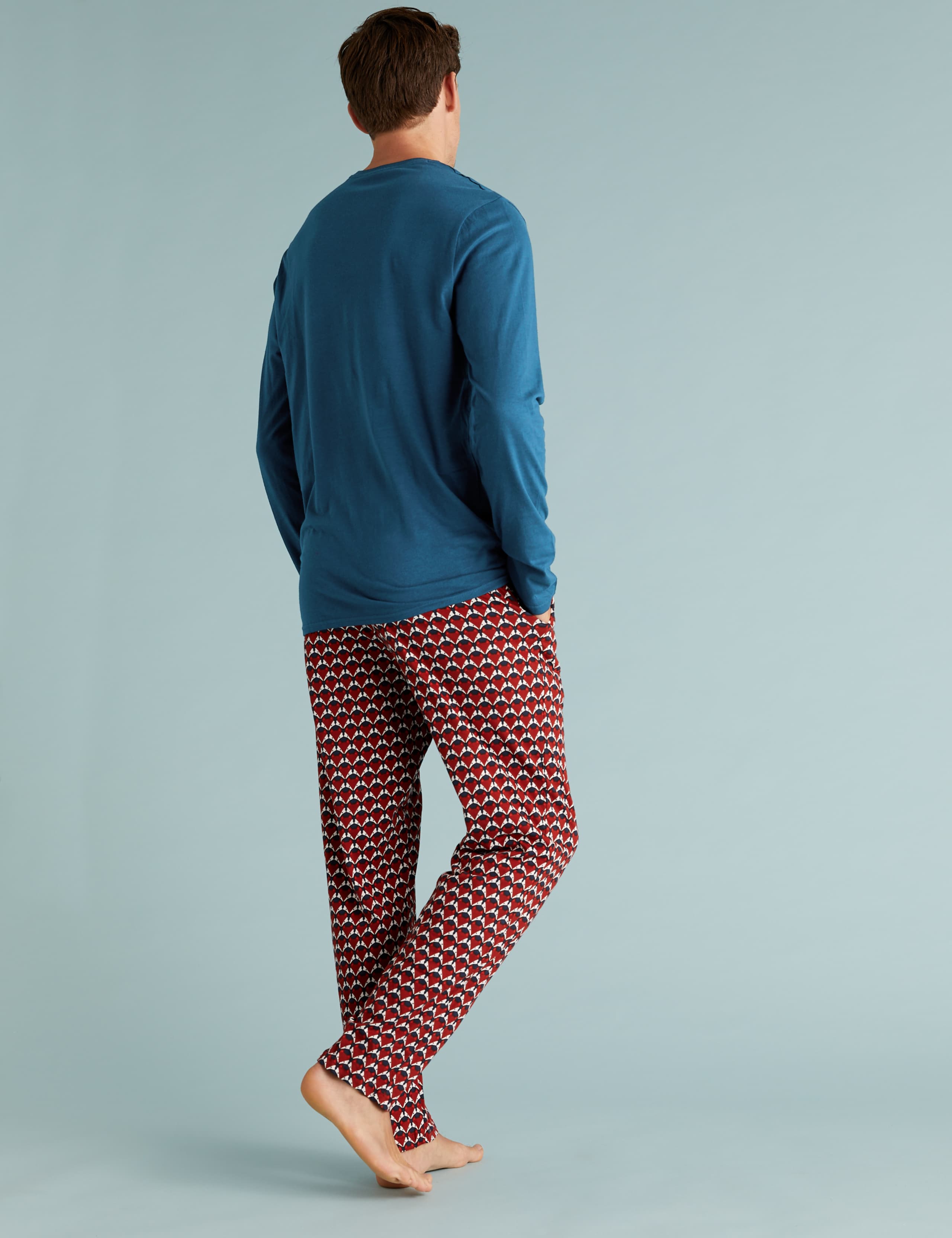 Pure Cotton Printed Pyjama Set 3 of 4