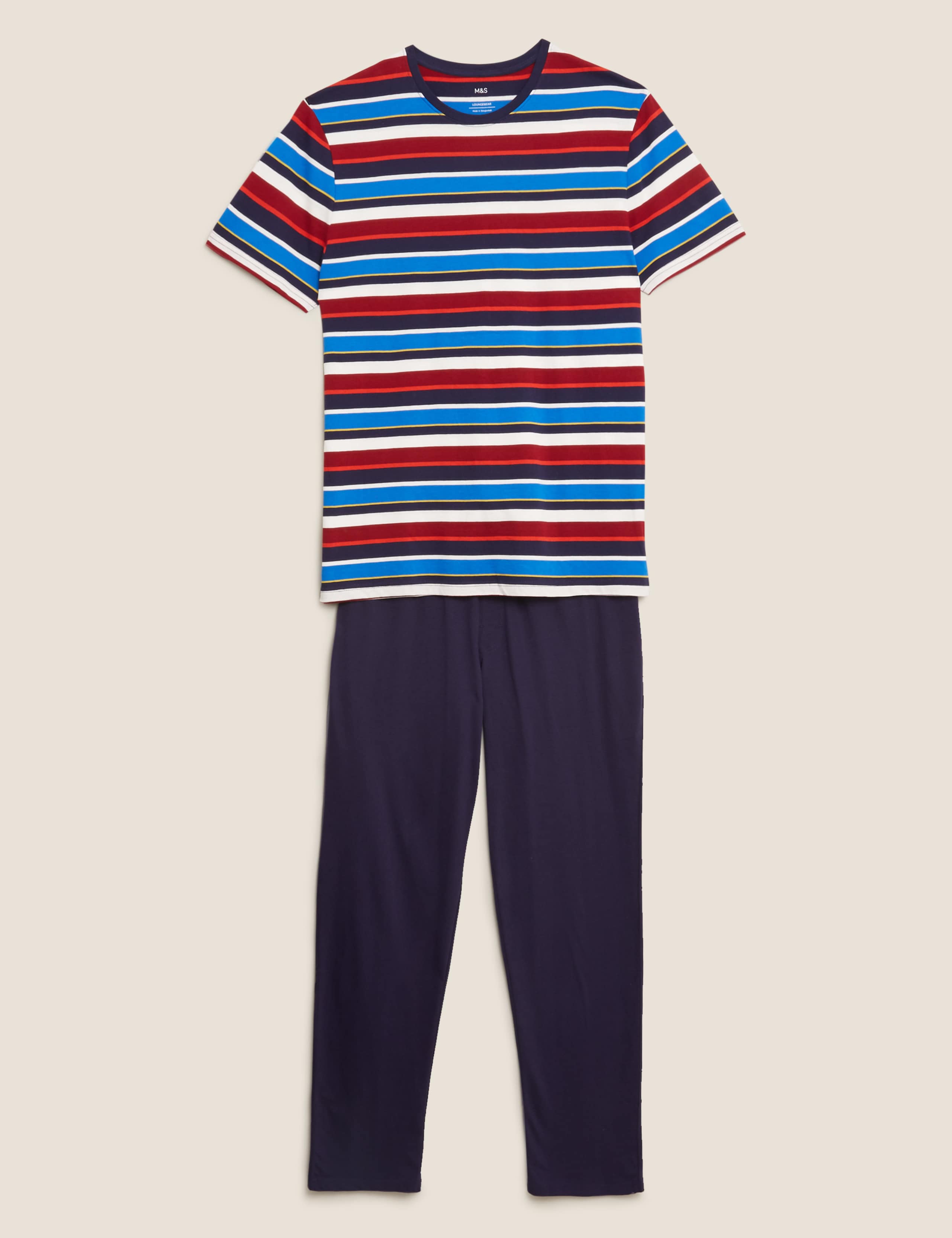 Pure Cotton Striped Pyjama Set 2 of 4