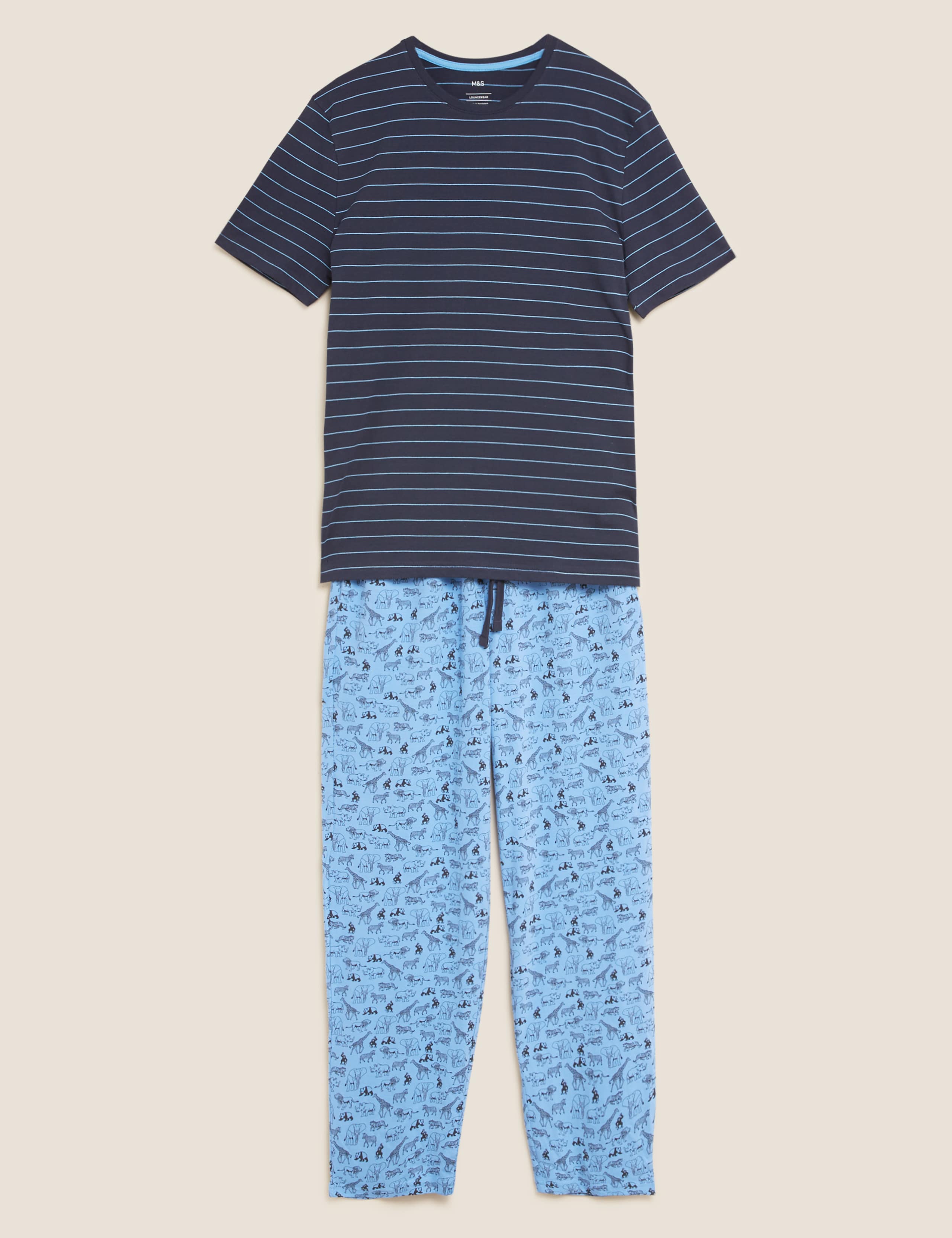 Pure Cotton Animal Print Pyjama Set 2 of 6