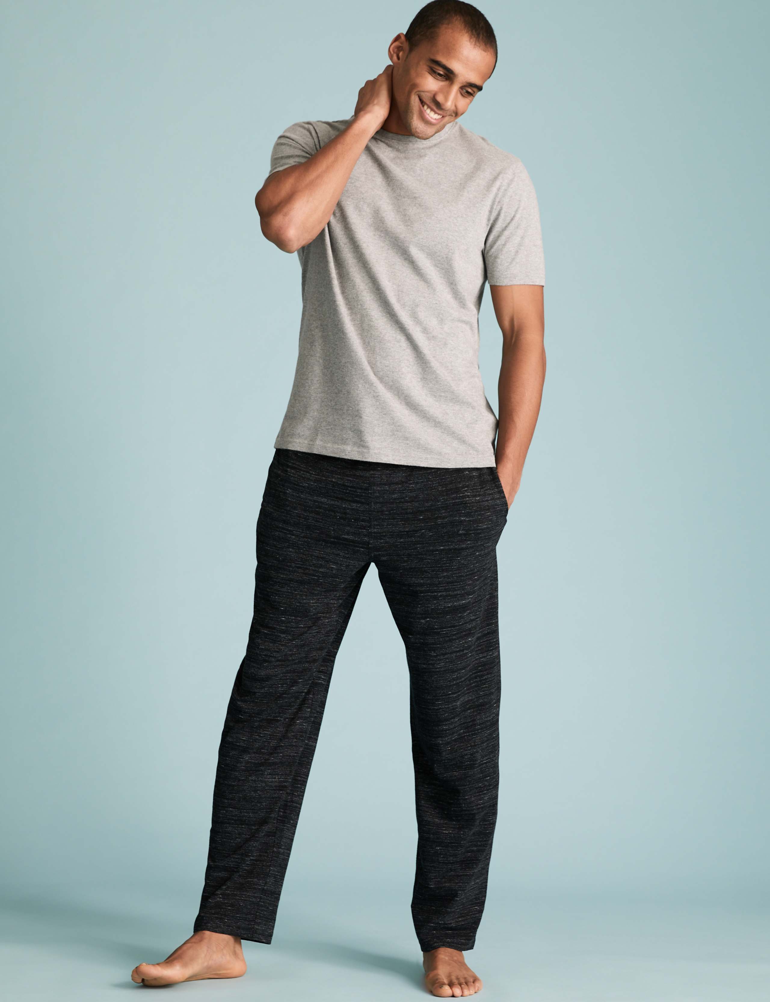 Cotton Marl Effect Pyjama Set 3 of 5
