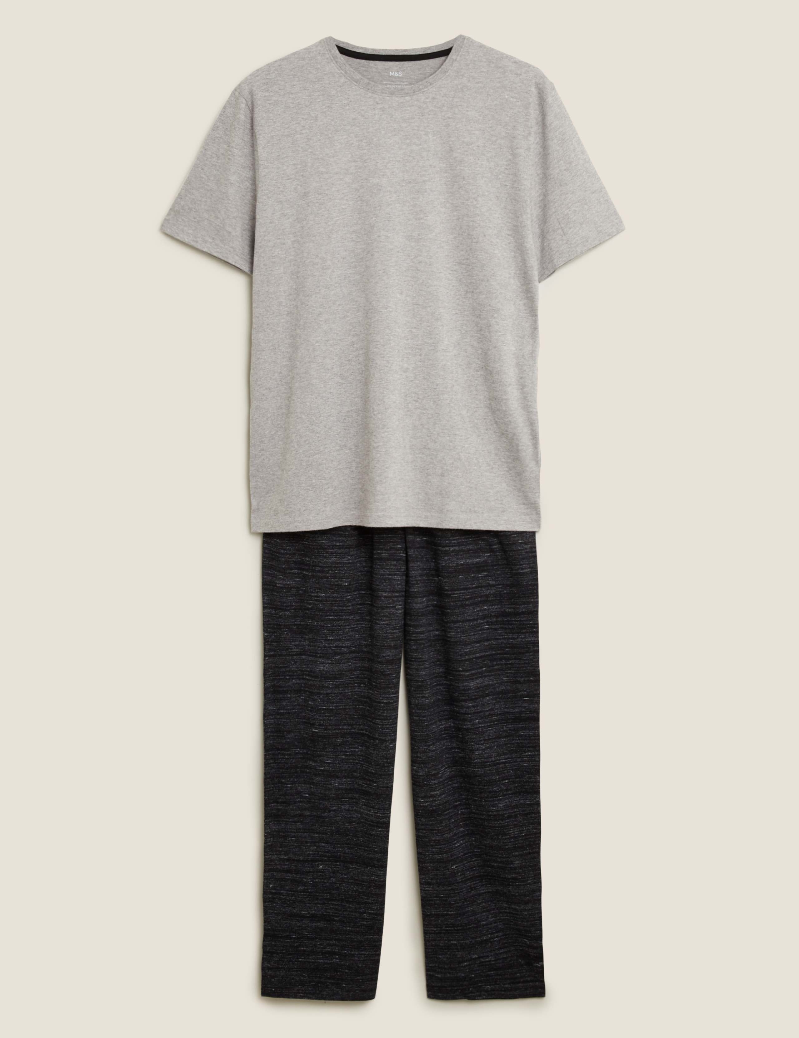 Cotton Marl Effect Pyjama Set 2 of 5