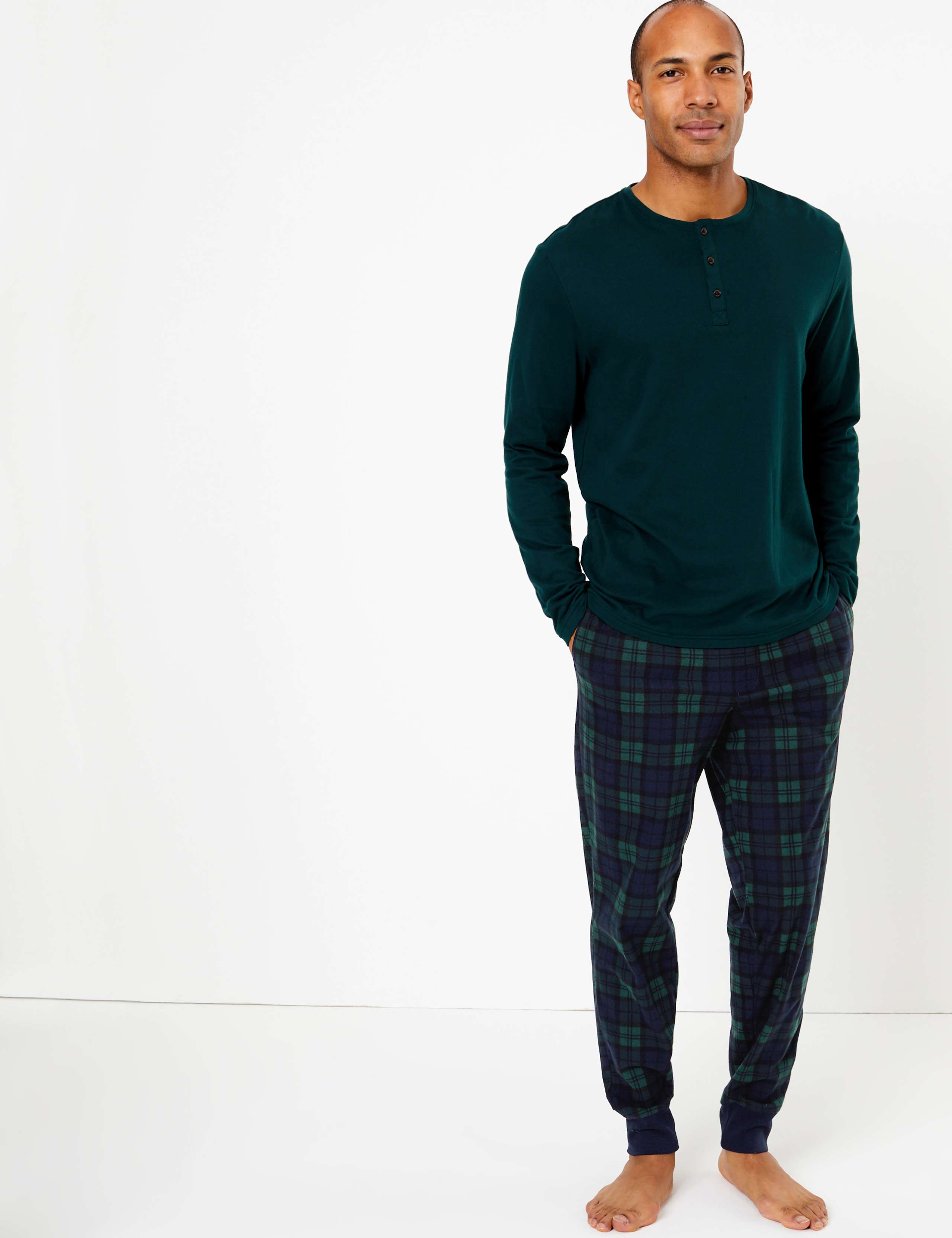 Supersoft Checked Pyjama Bottoms 1 of 4