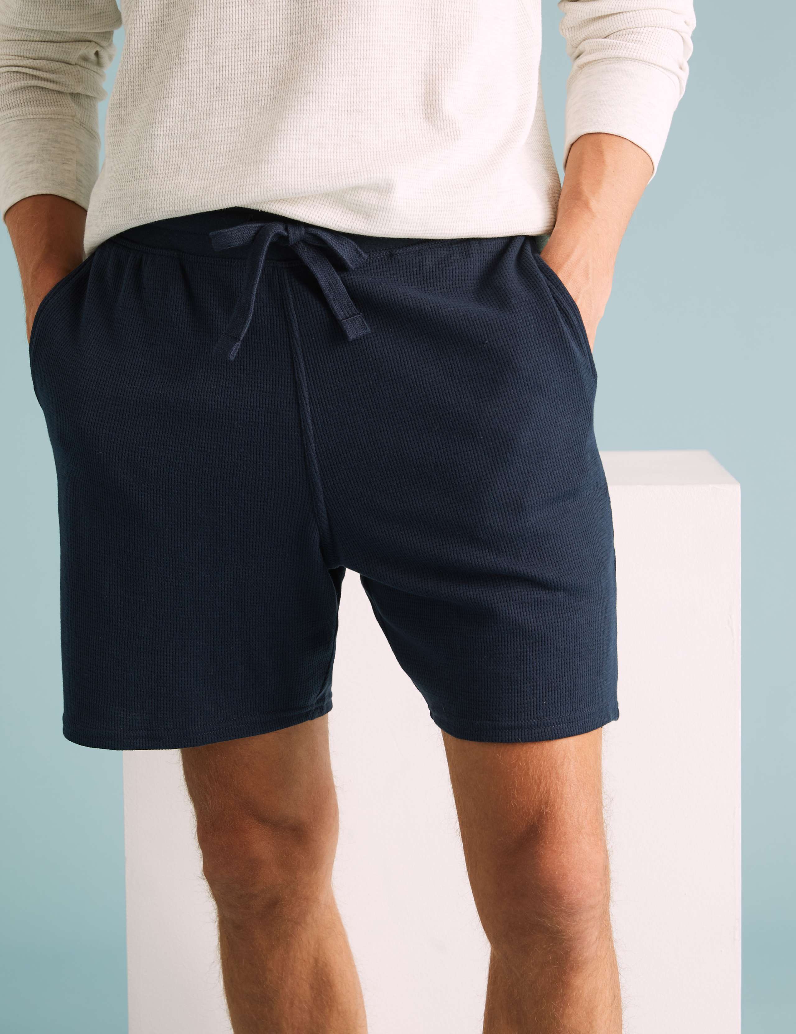 Cotton Supersoft Waffle Loungewear Shorts 3 of 5