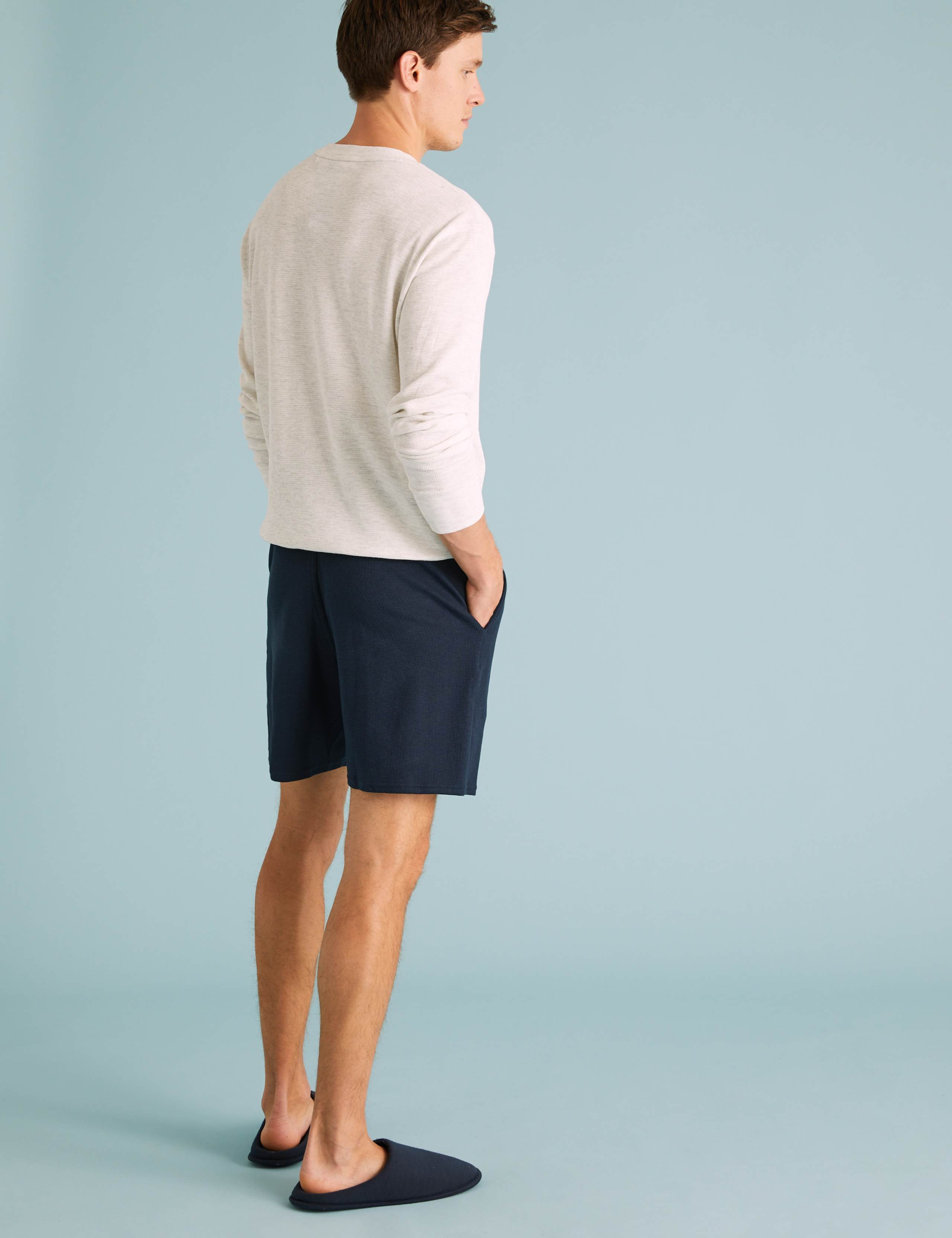 Cotton Supersoft Waffle Loungewear Shorts 4 of 5