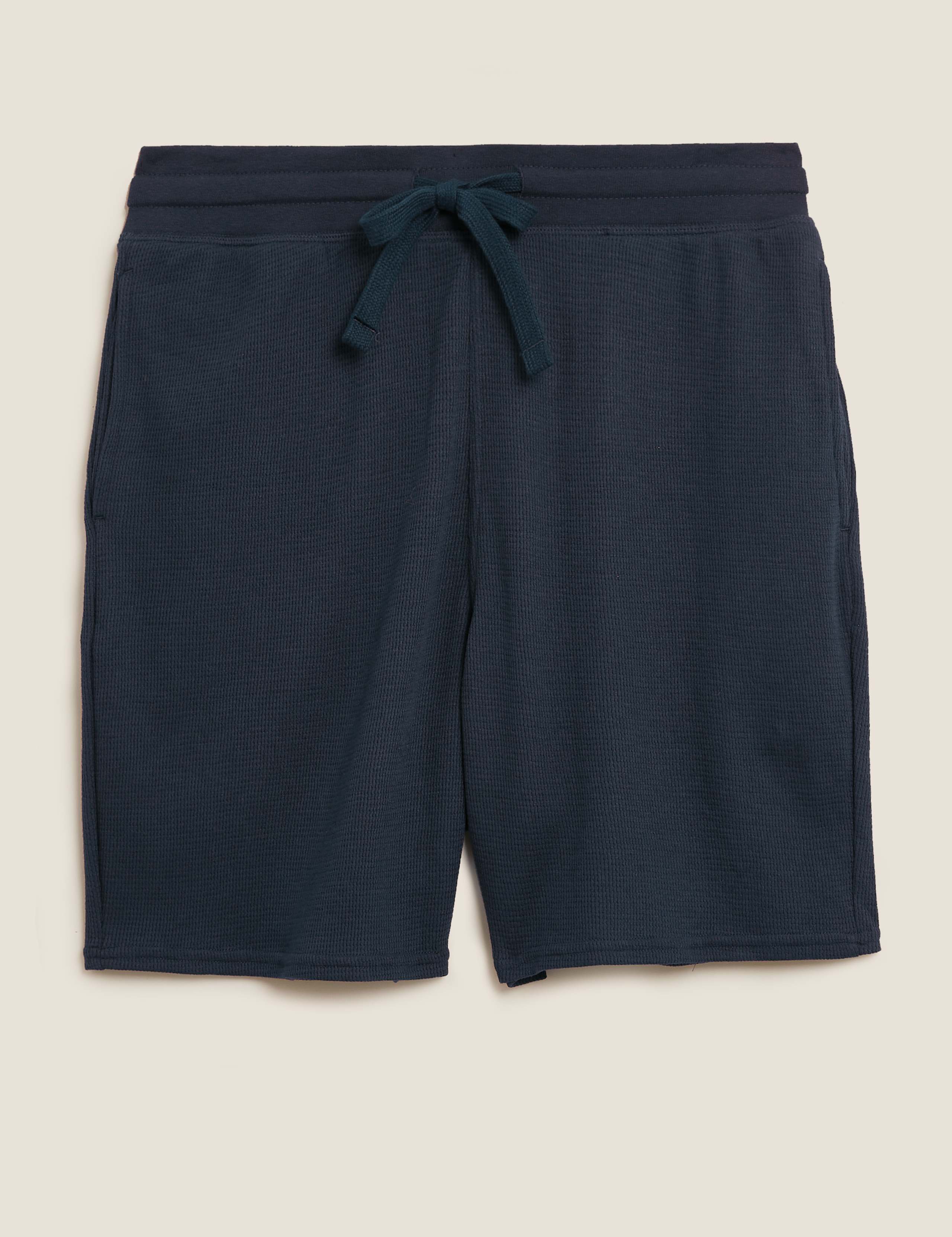 Cotton Supersoft Waffle Loungewear Shorts 2 of 5