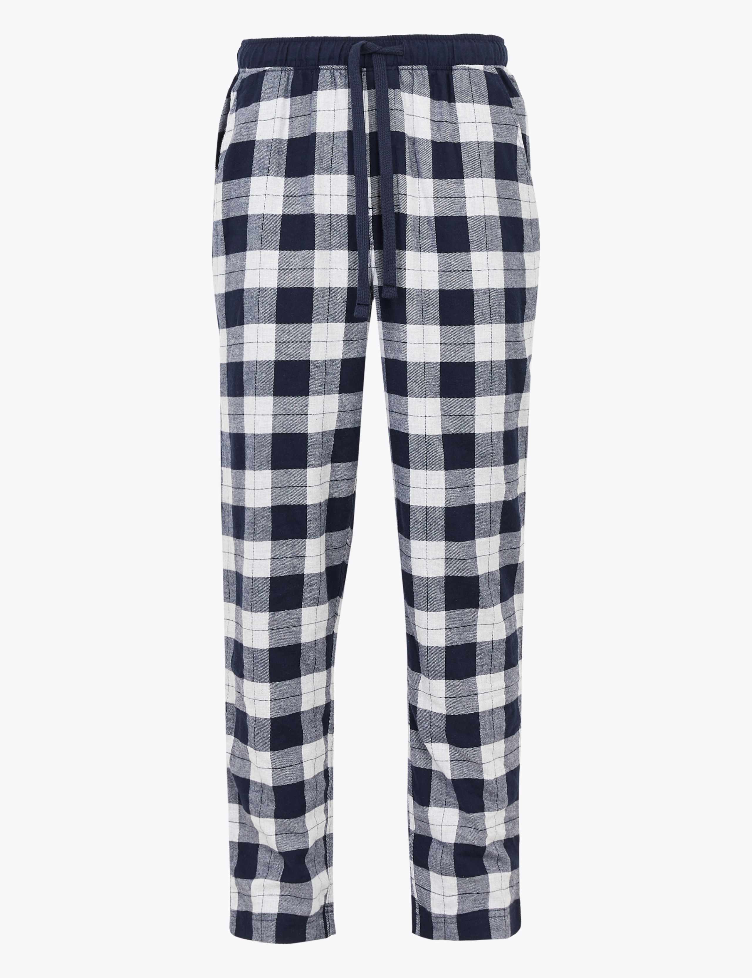 Brushed Cotton Checked Pyjama Bottoms 2 of 2