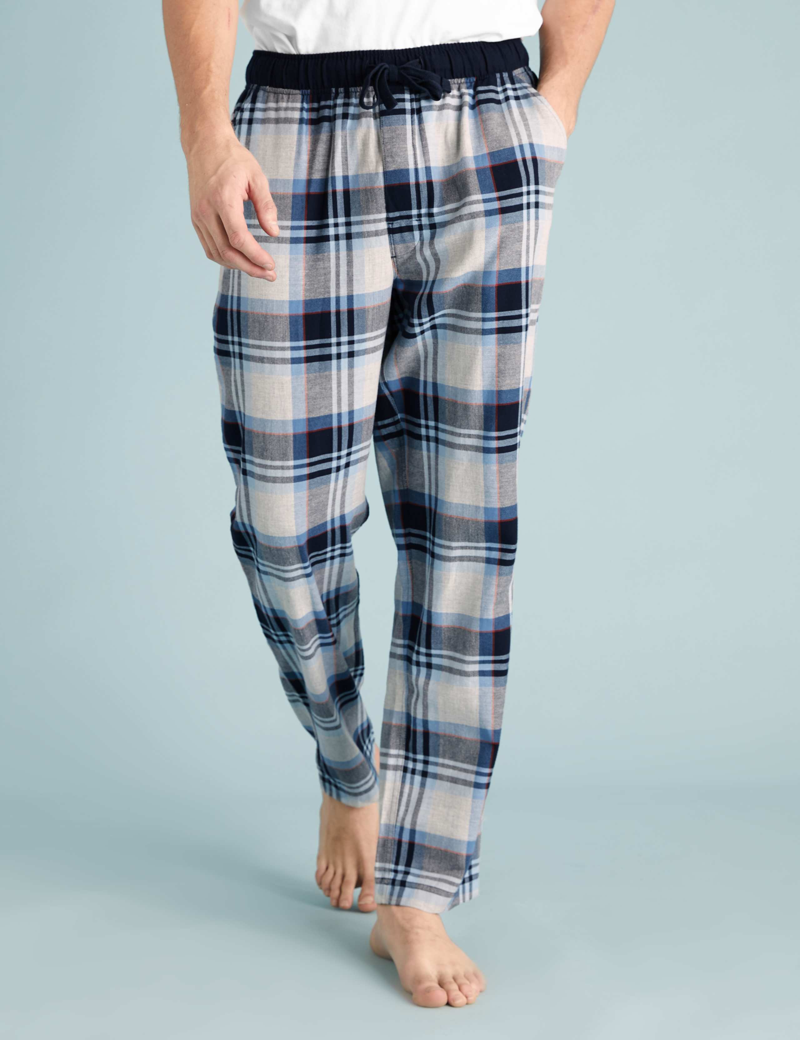 Pure Cotton Checked Pyjama Bottoms 5 of 5