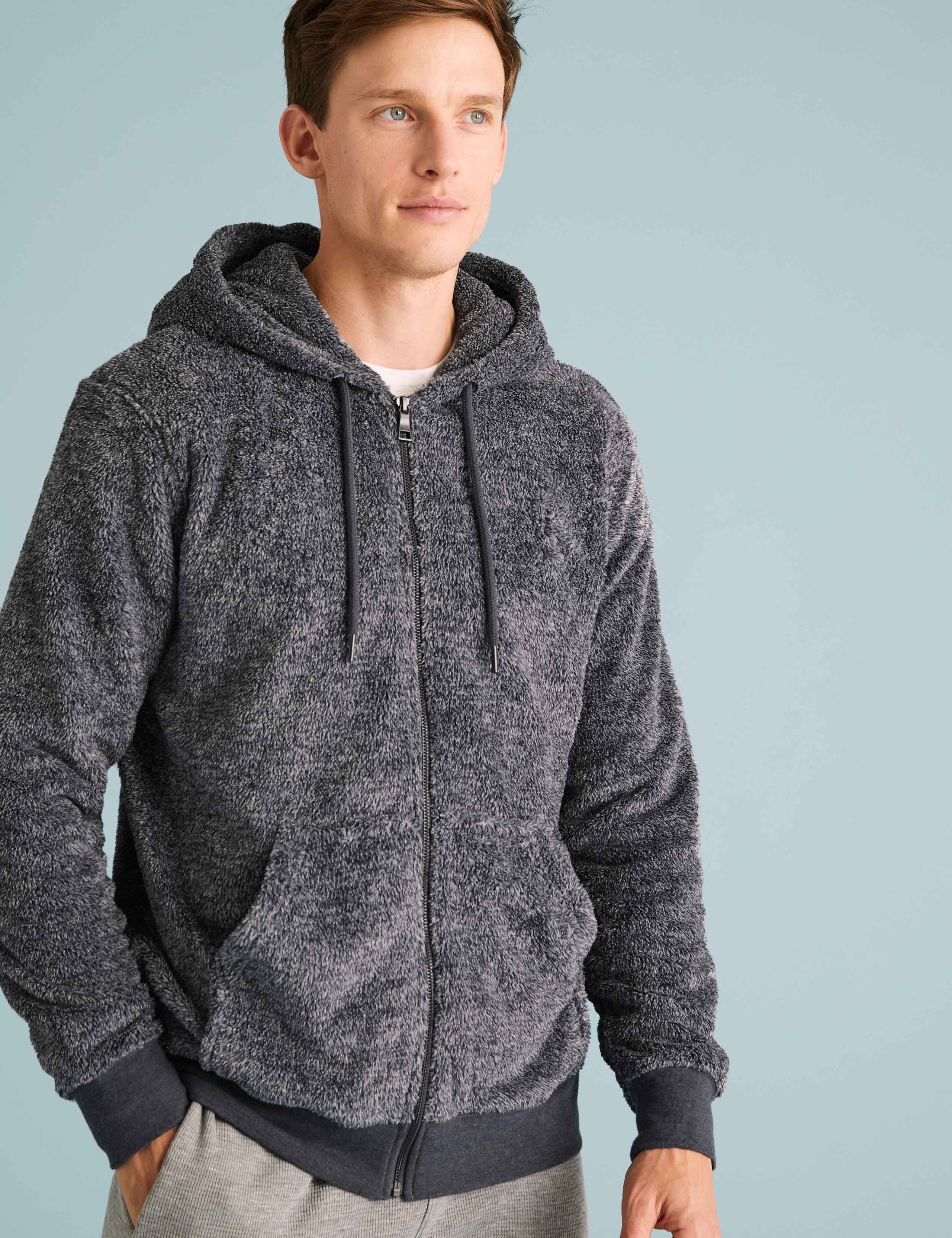 Fleece Loungewear Zip Up Hoodie 1 of 4