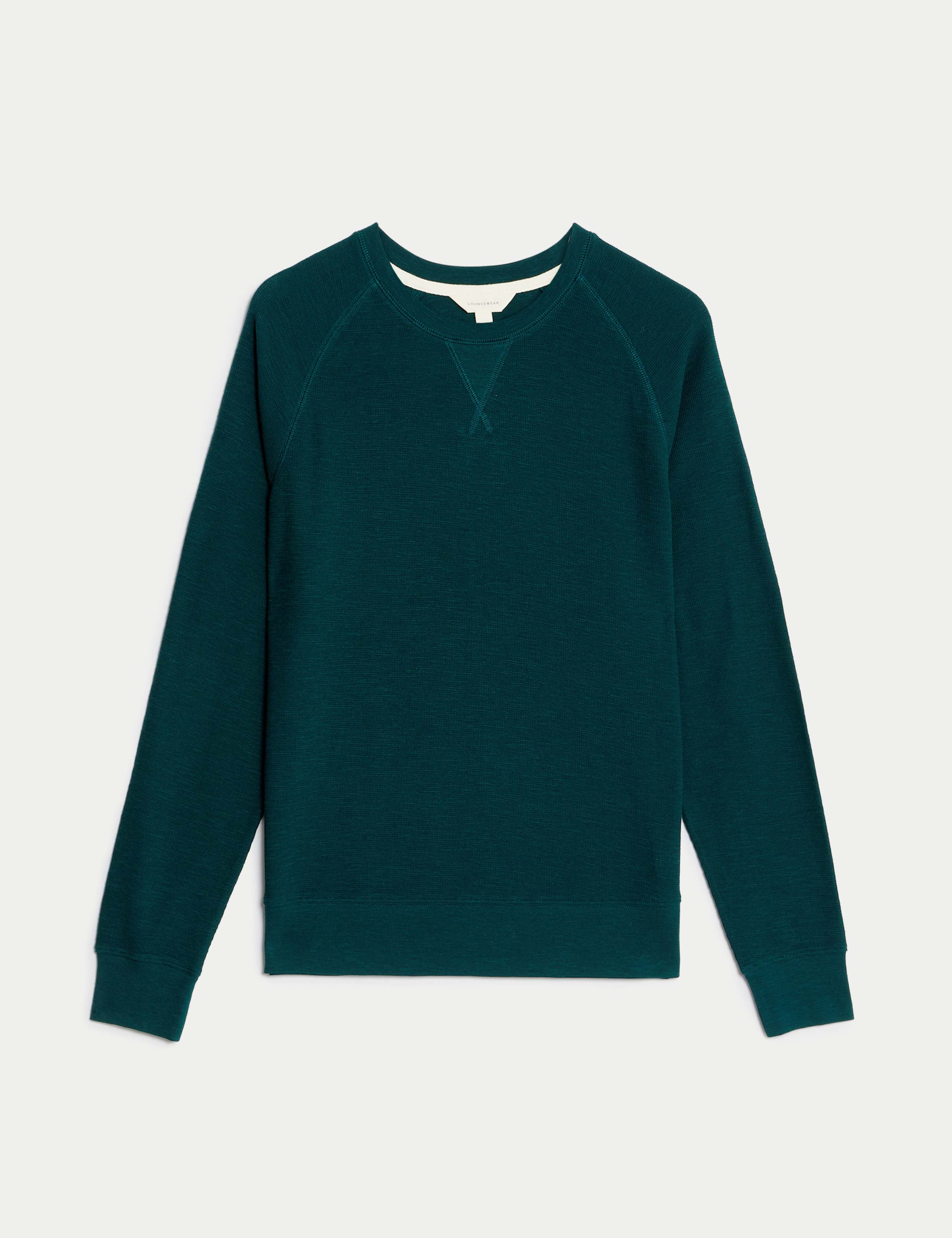 Pure Cotton Waffle Loungewear Sweatshirt 2 of 5