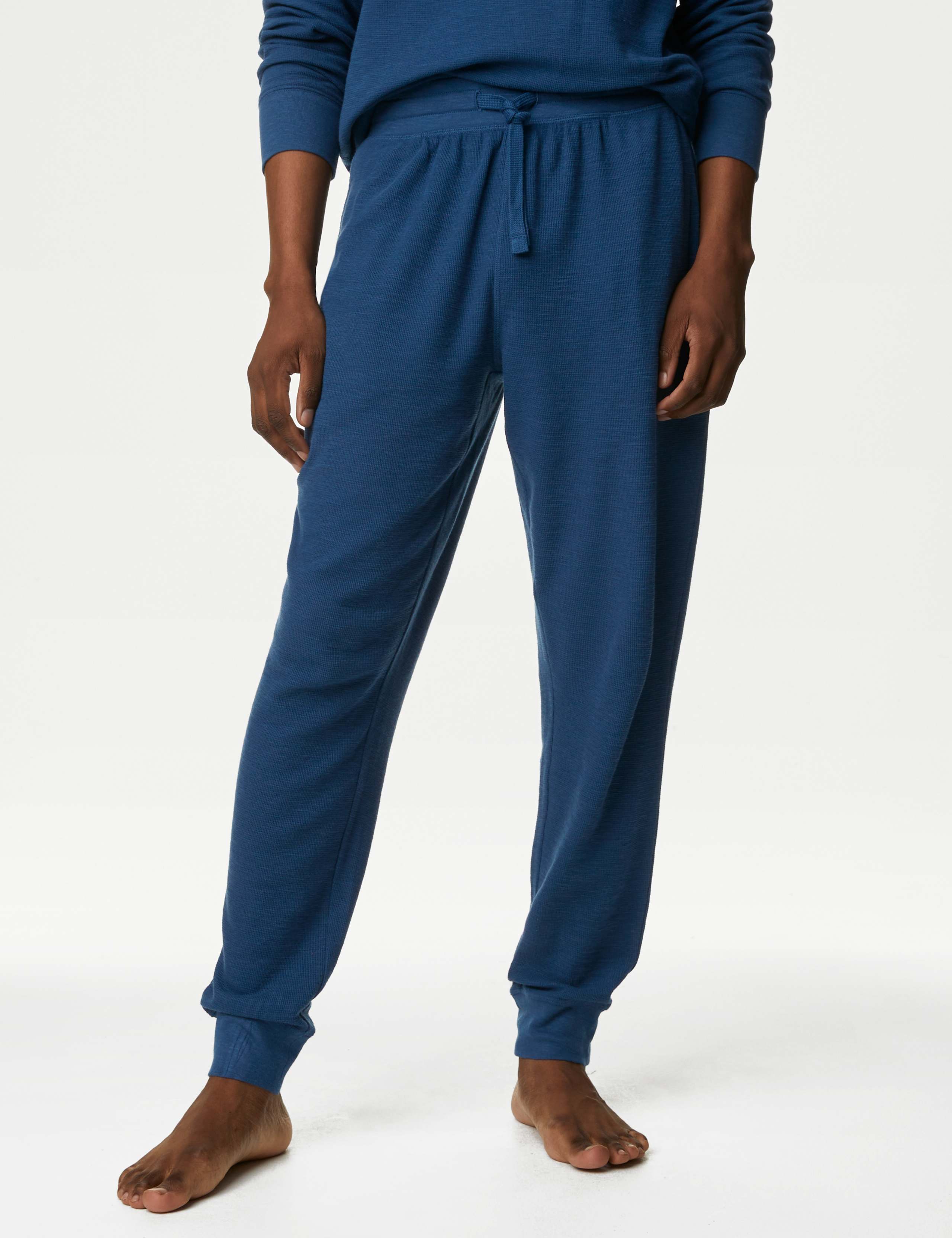 Pure Cotton Waffle Jogger Bottoms 4 of 5