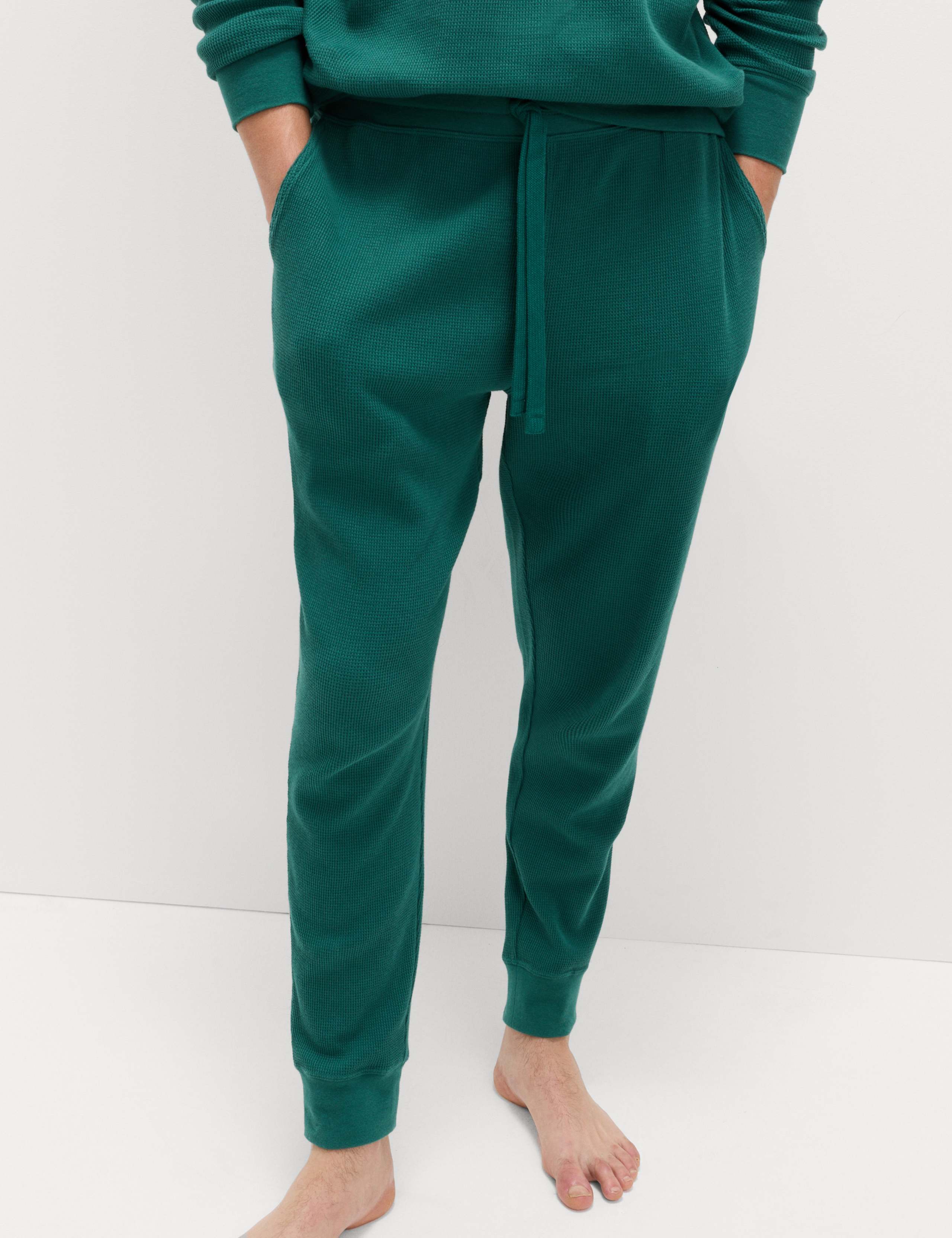 Pure Cotton Waffle Loungewear Bottoms 1 of 5