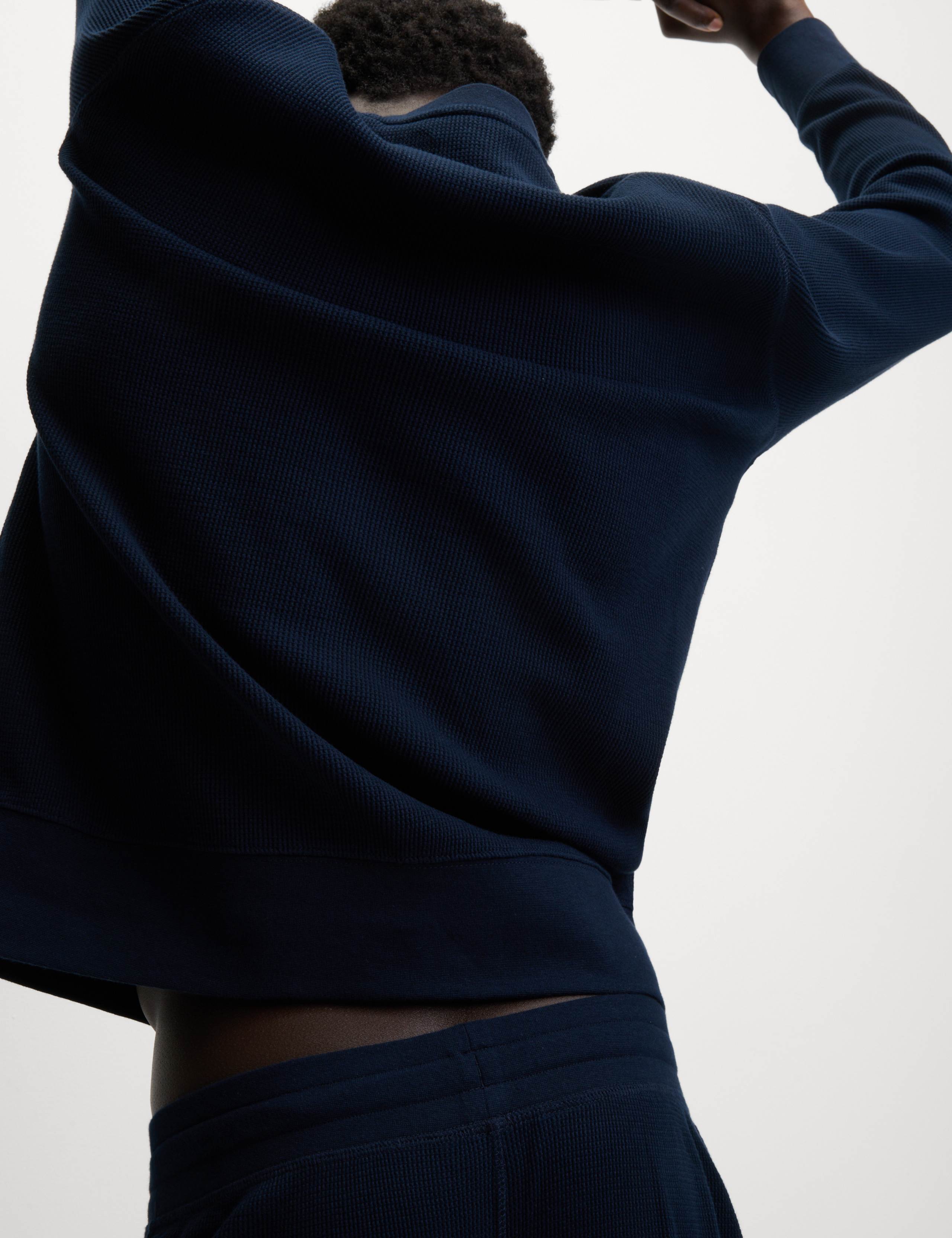 Pure Cotton Waffle Loungewear Sweatshirt 4 of 7